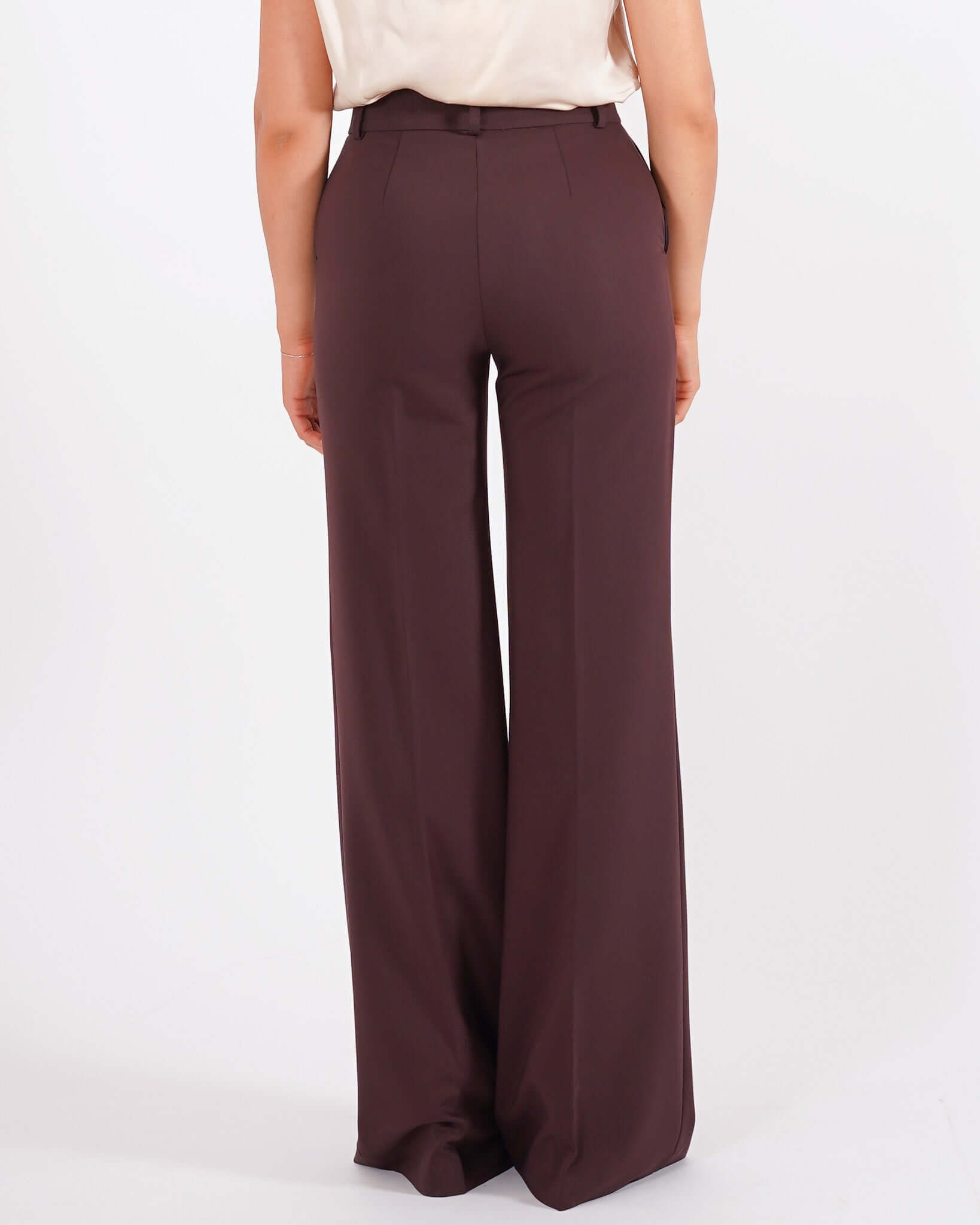 Pantaloni palazzo a vita alta in tessuto tecnico - Roberts