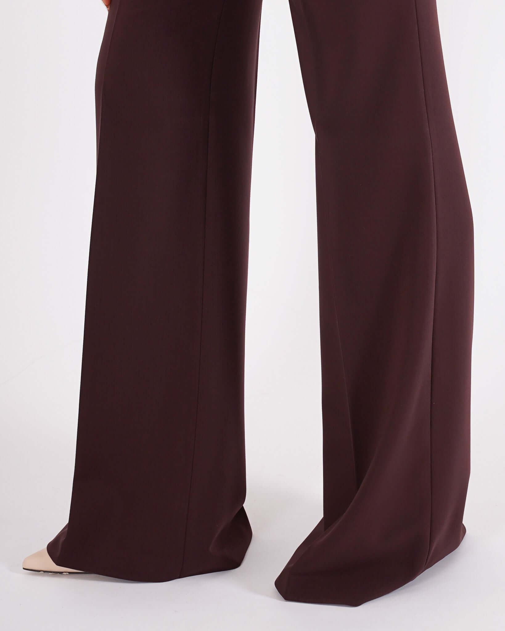 Pantaloni palazzo a vita alta in tessuto tecnico - Roberts