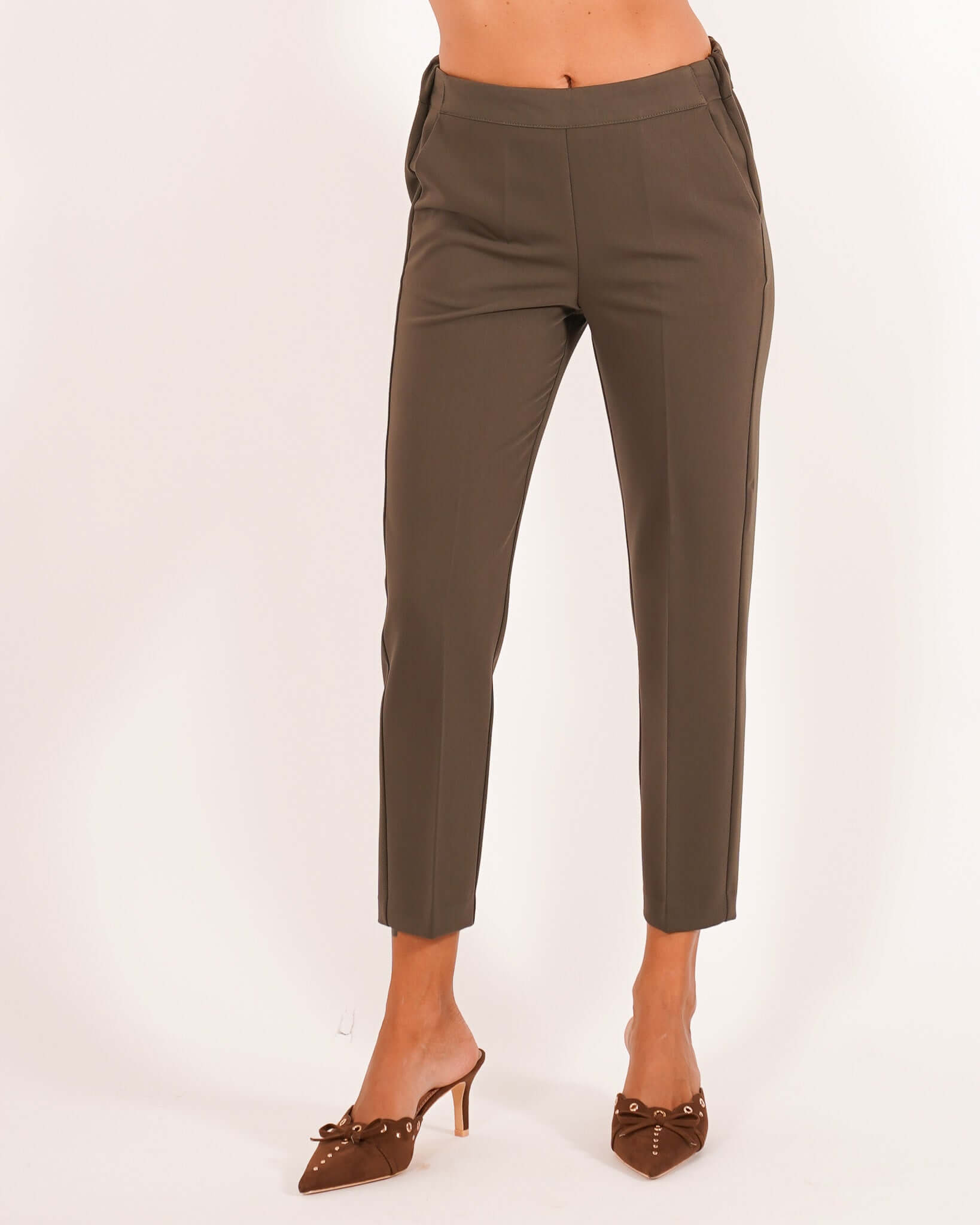 Pantaloni slim fit in ecofibra- Judas