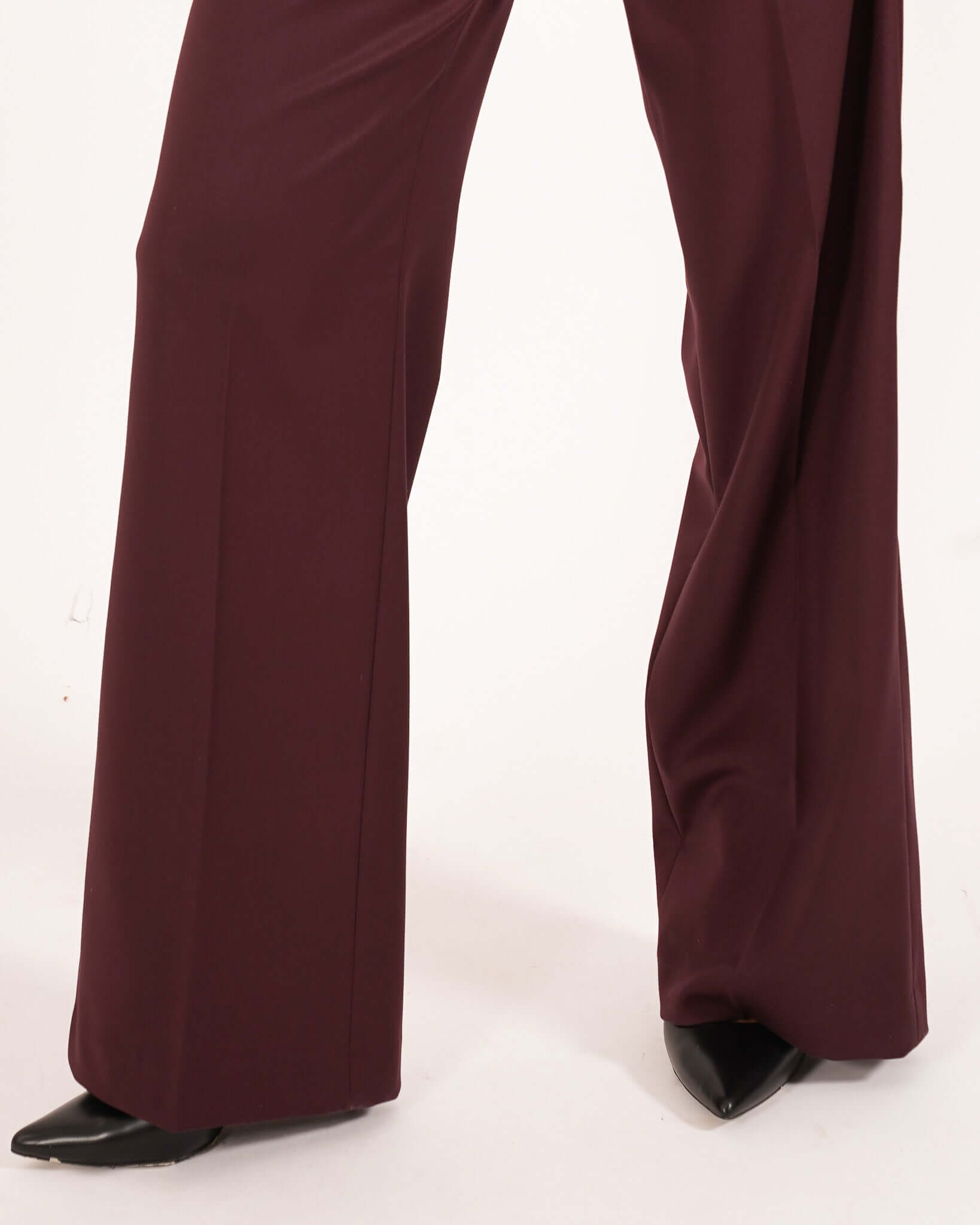 Pantaloni palazzo a vita alta in ecofibra – Giovanna
