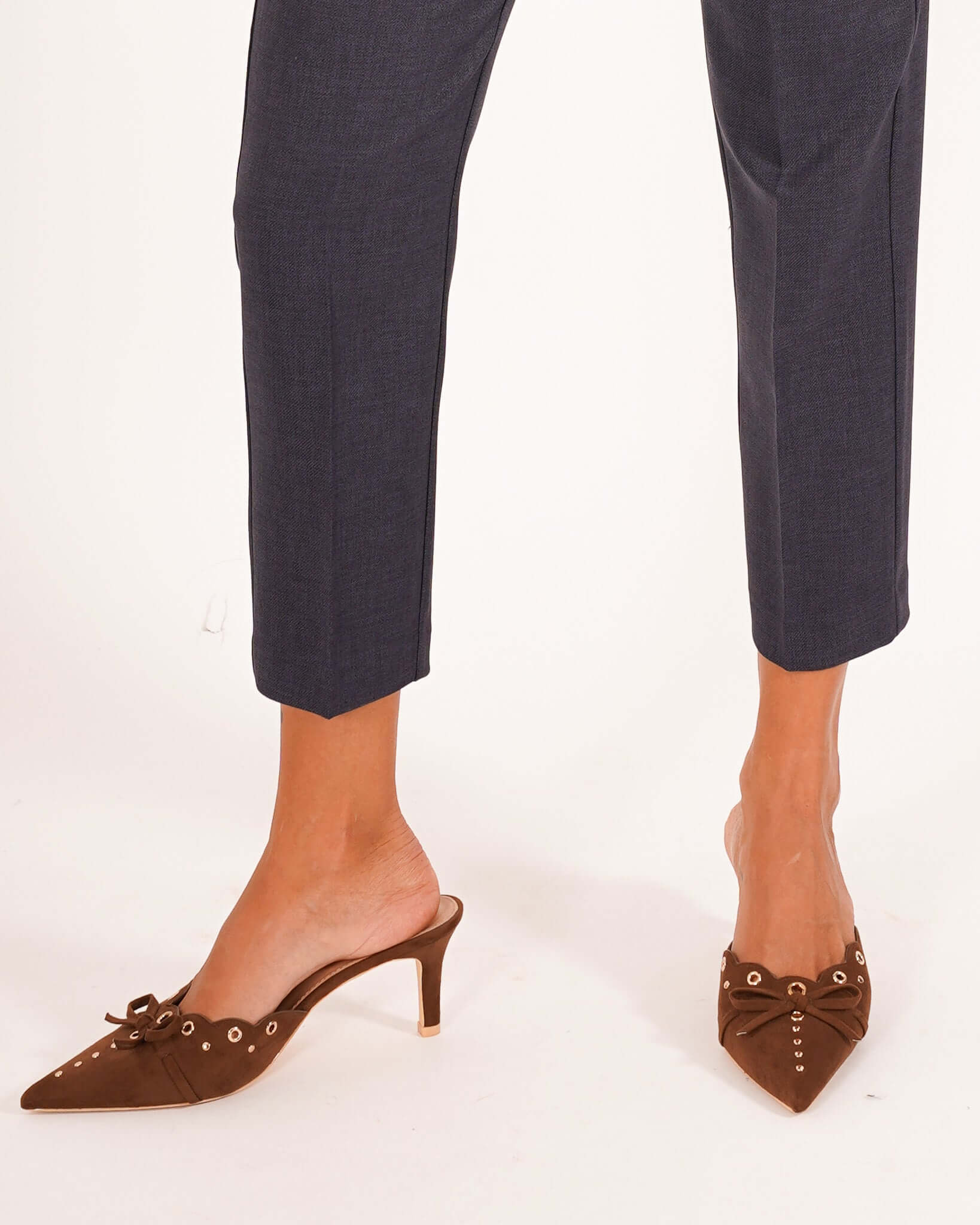 Pantaloni slim fit in tessuto diagonale - Judas