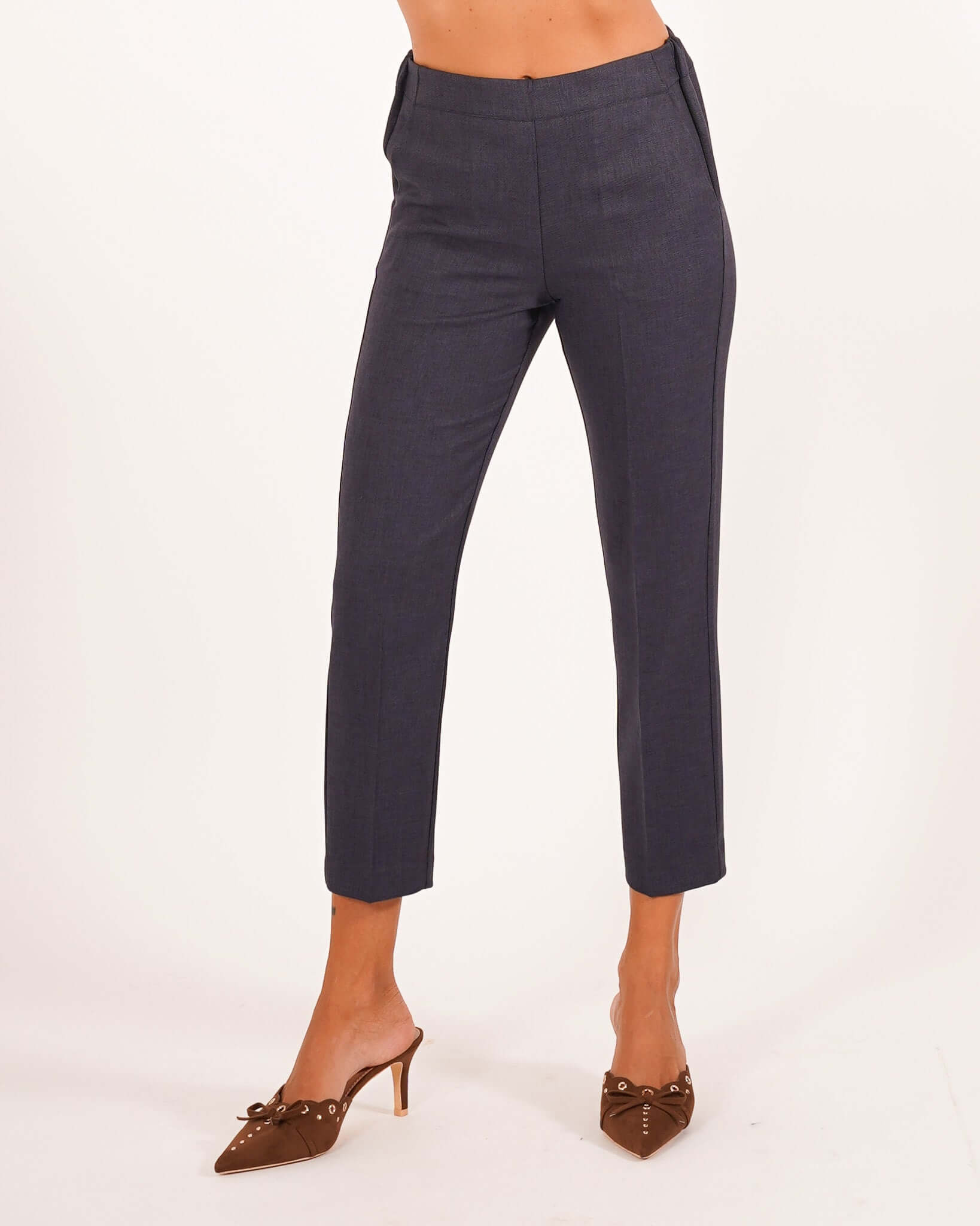 Pantaloni slim fit in tessuto diagonale - Judas