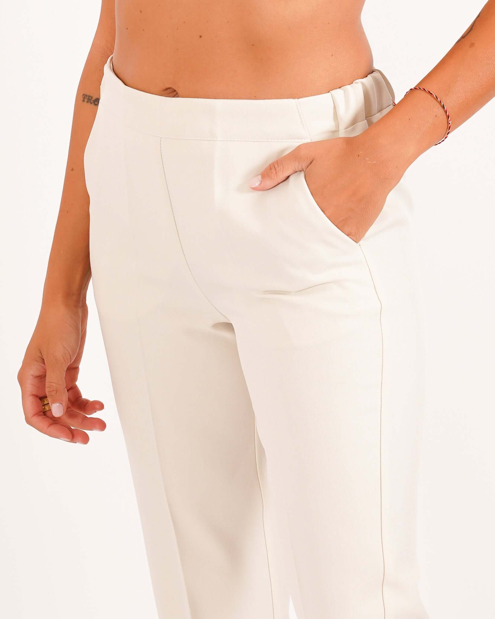 Pantaloni slim fit in tessuto diagonale - Judas