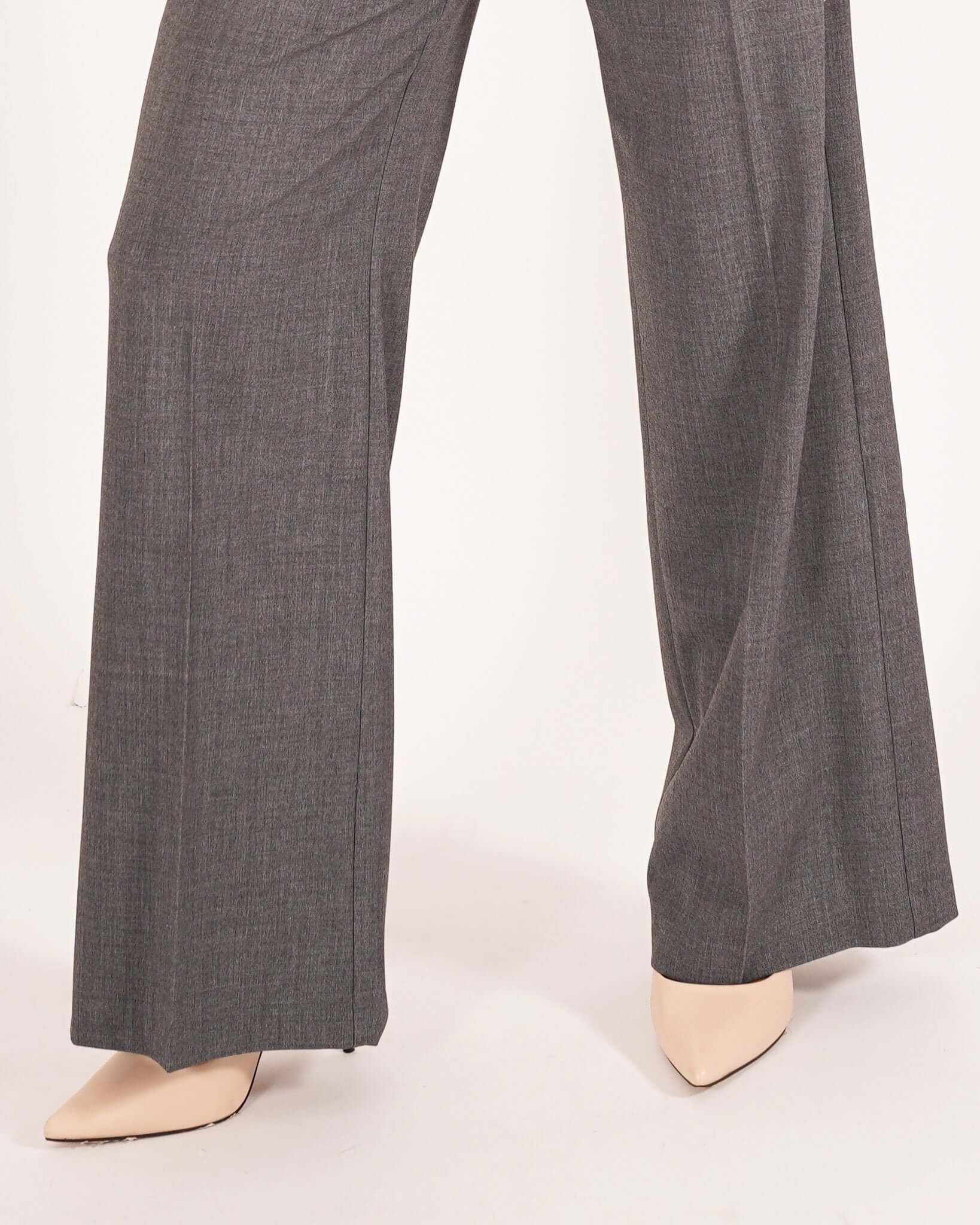 Pantaloni gamba larga in mano gabardina stretch- Sulmona