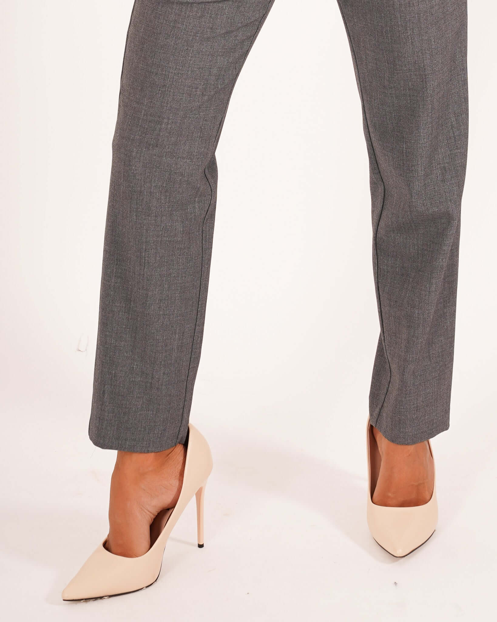 Pantaloni regular fit in mano gabardina stretch - Aremogna