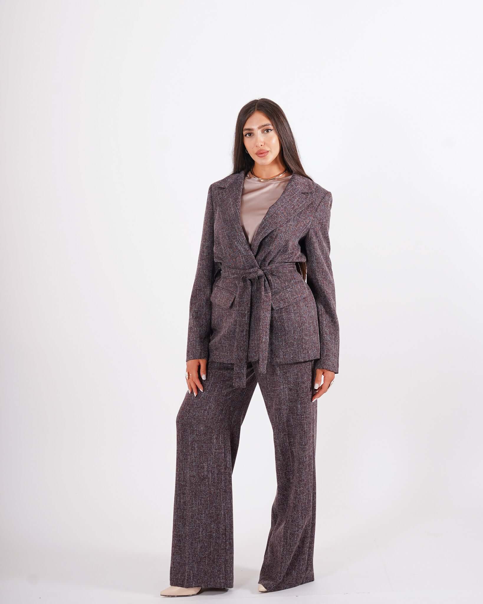 Pantaloni gamba larga in eco fibra - Sulmona