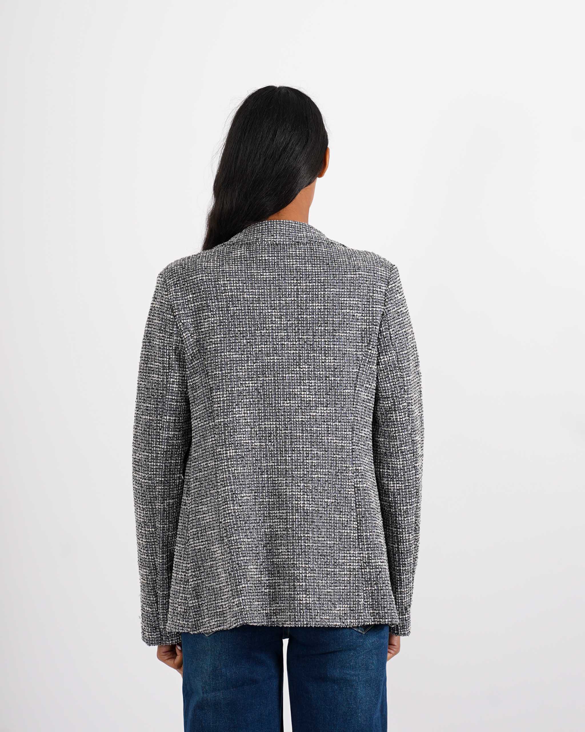 Giacca aperta slim fit con micropaillettes in tessuto tweeed - Willis