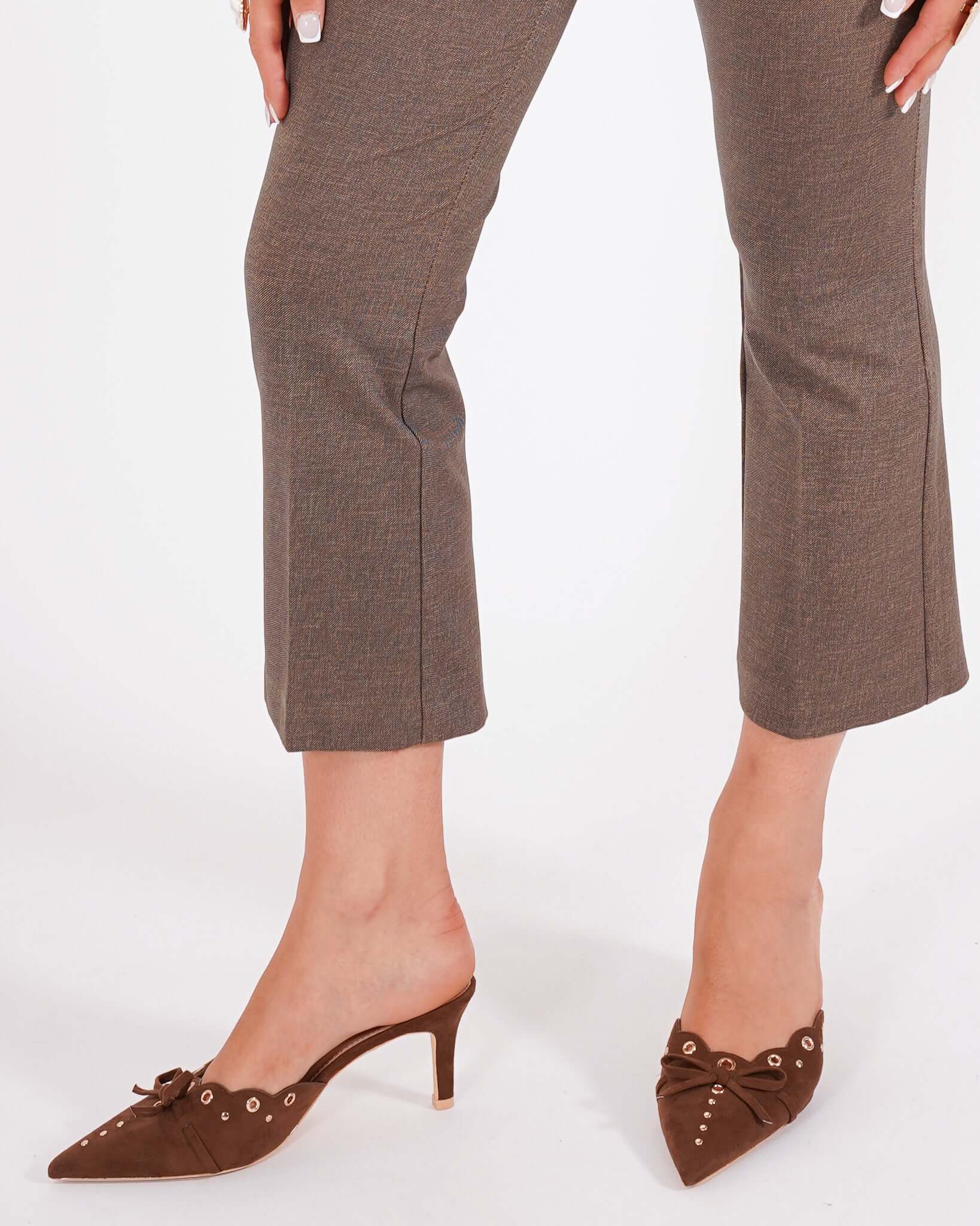 Pantaloni a trombetta in tessuto stretch - Taipei - Hope Fashion