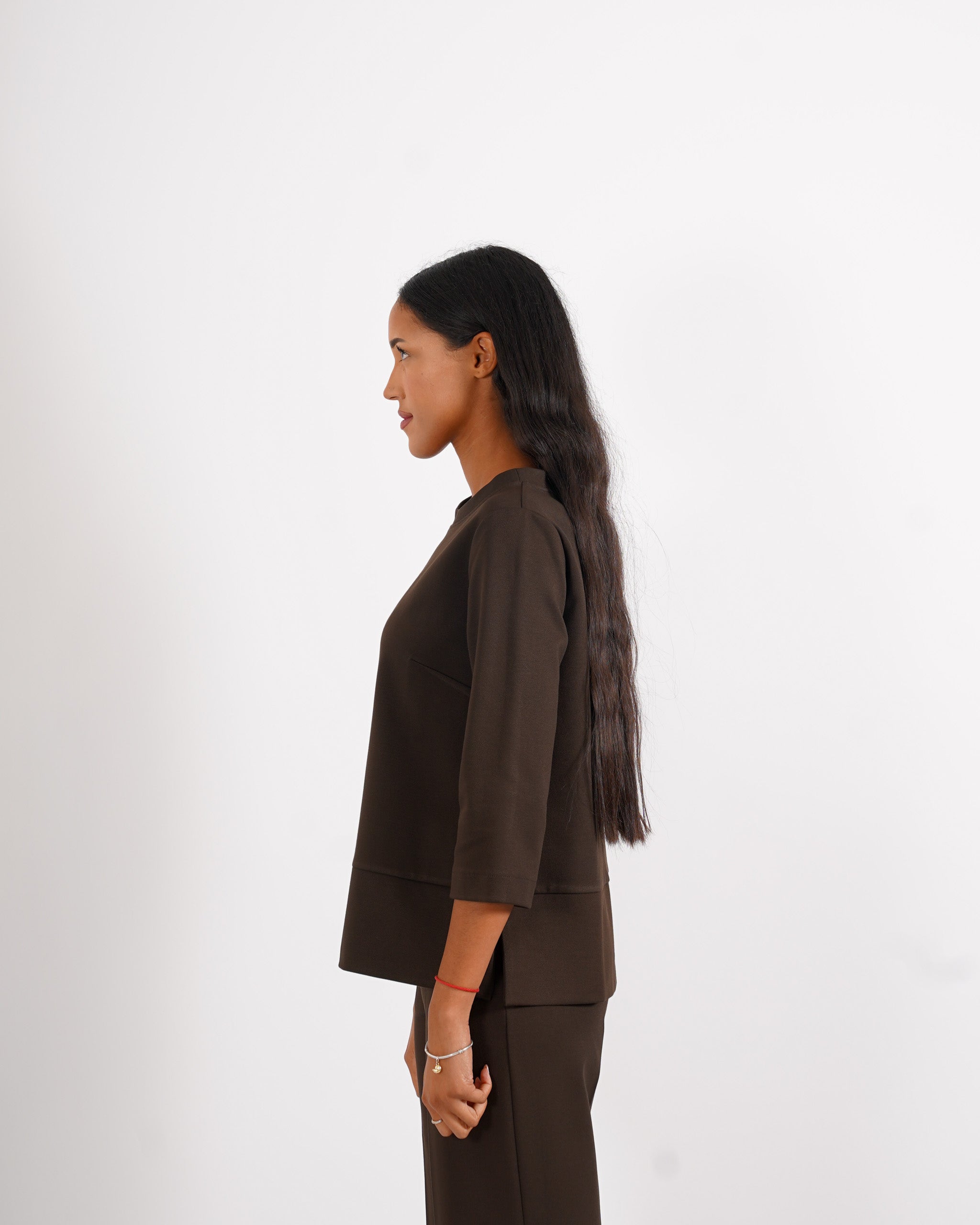 Felpa over con collo a cratere in punto stoffa light soft touch - Cassibile