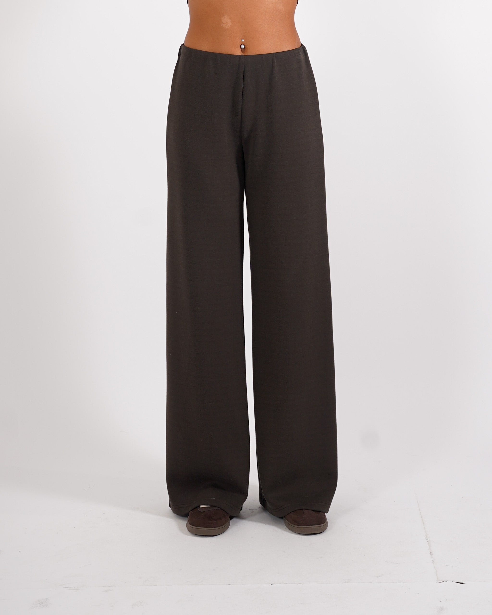 Pantaloni felpa gamba larga con vita regolare  - Chiara