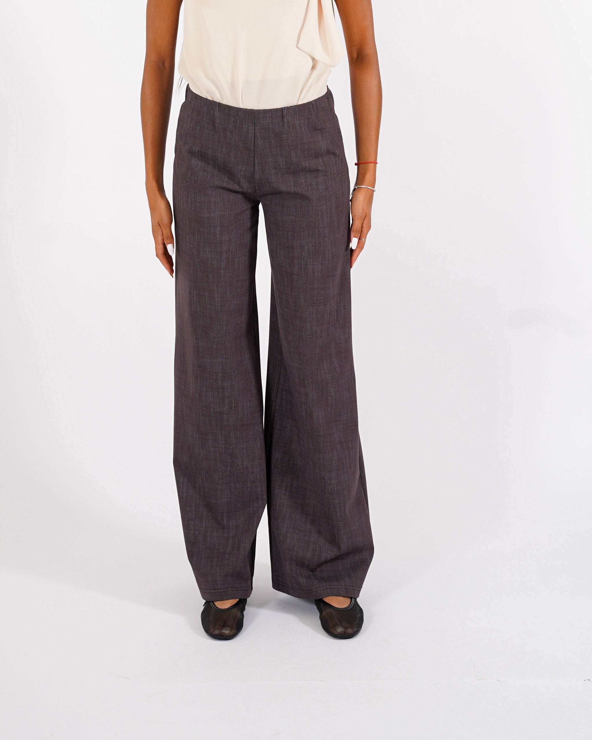 Jeans stretch gamba larga con vita regolare  - Chiara