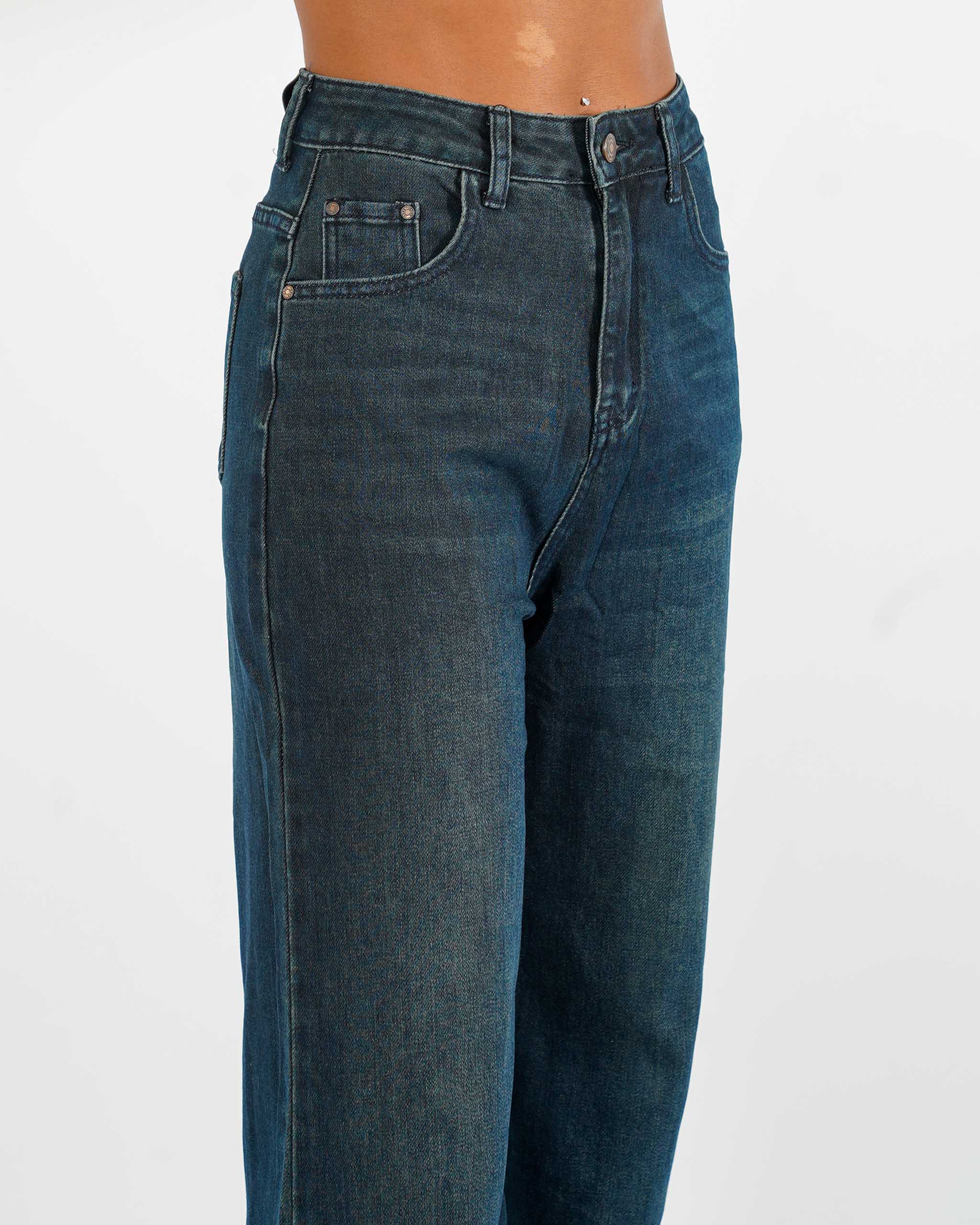 Jeans stretch gamba larga con vita regolare - Sara - Hope Fashion