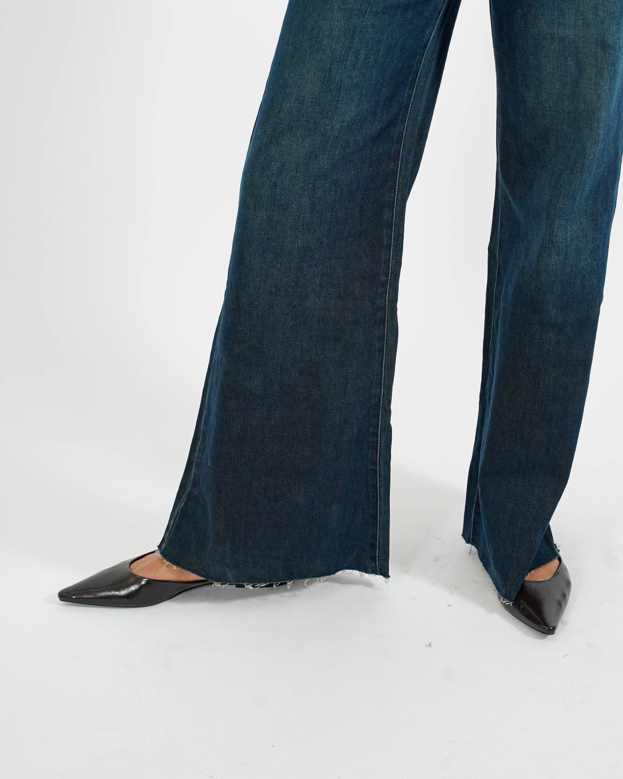 Jeans stretch gamba larga con vita regolare - Sara - Hope Fashion
