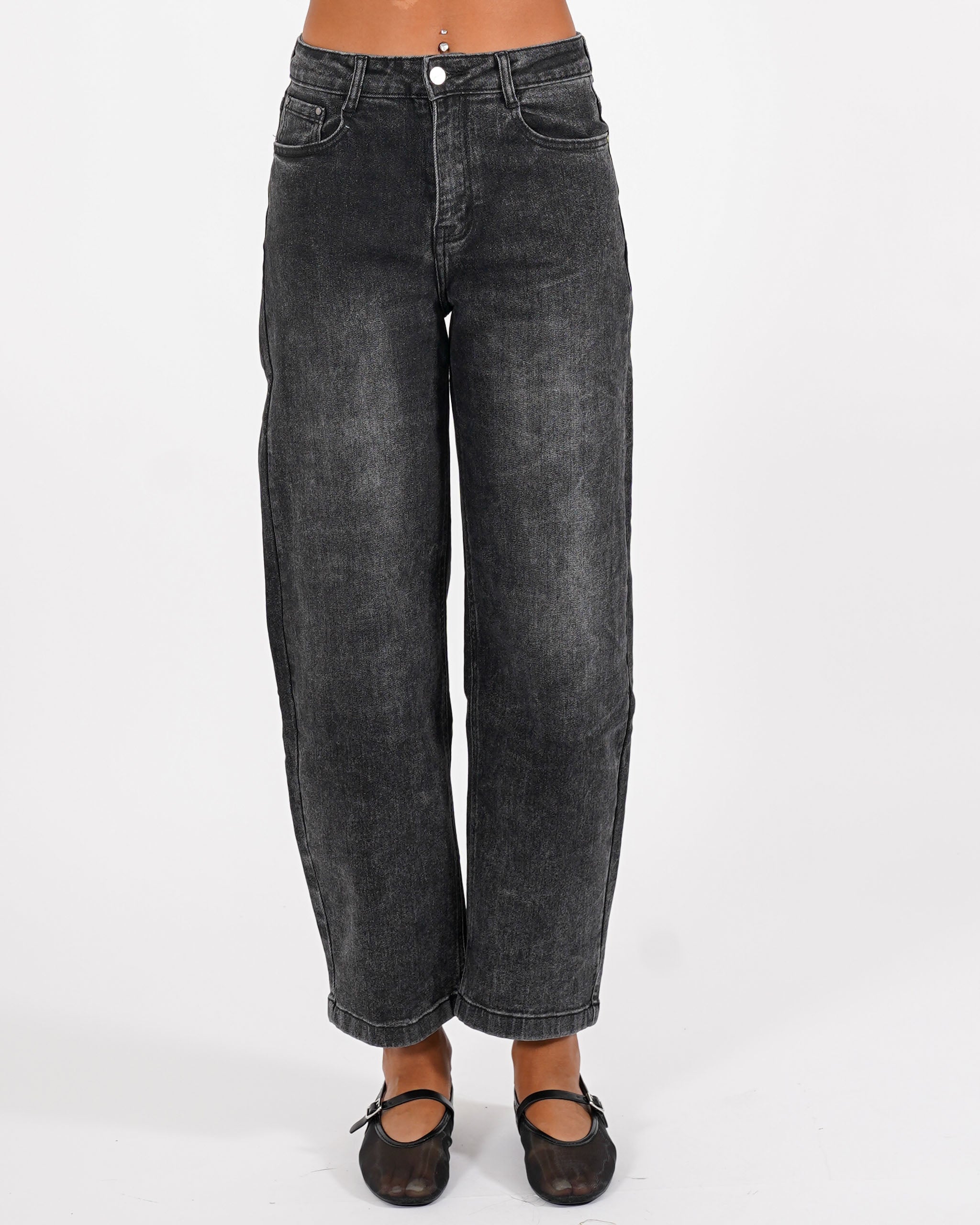 Jeans balloon fit in tela denim - Alfreda