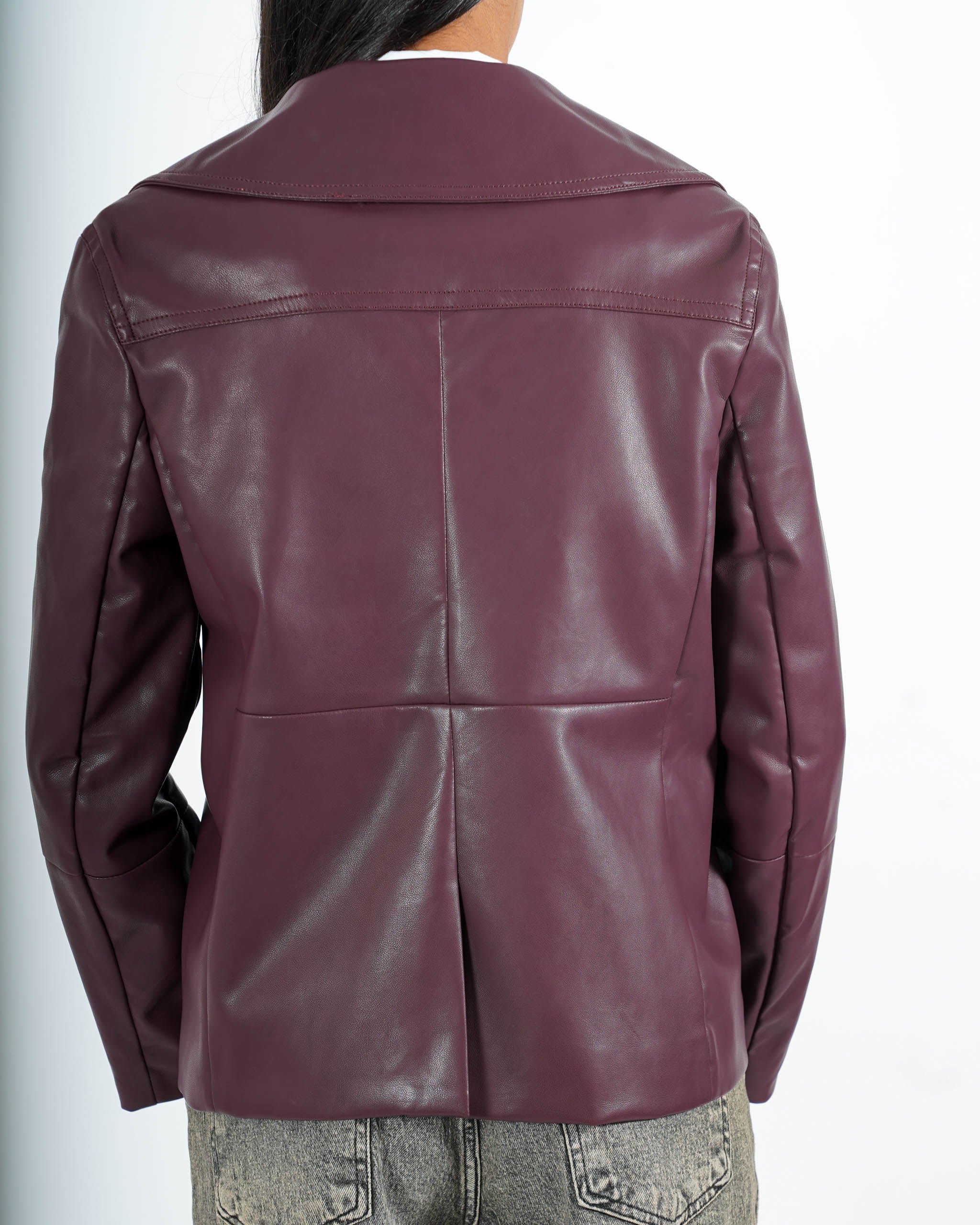 Caban doppio petto in ecopelle - Caterina