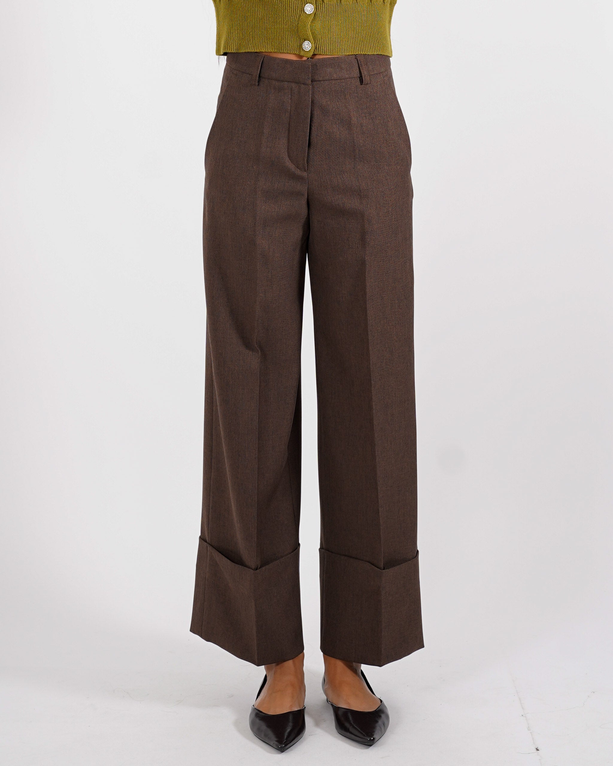 Pantaloni cropped in eco fibra - Danika