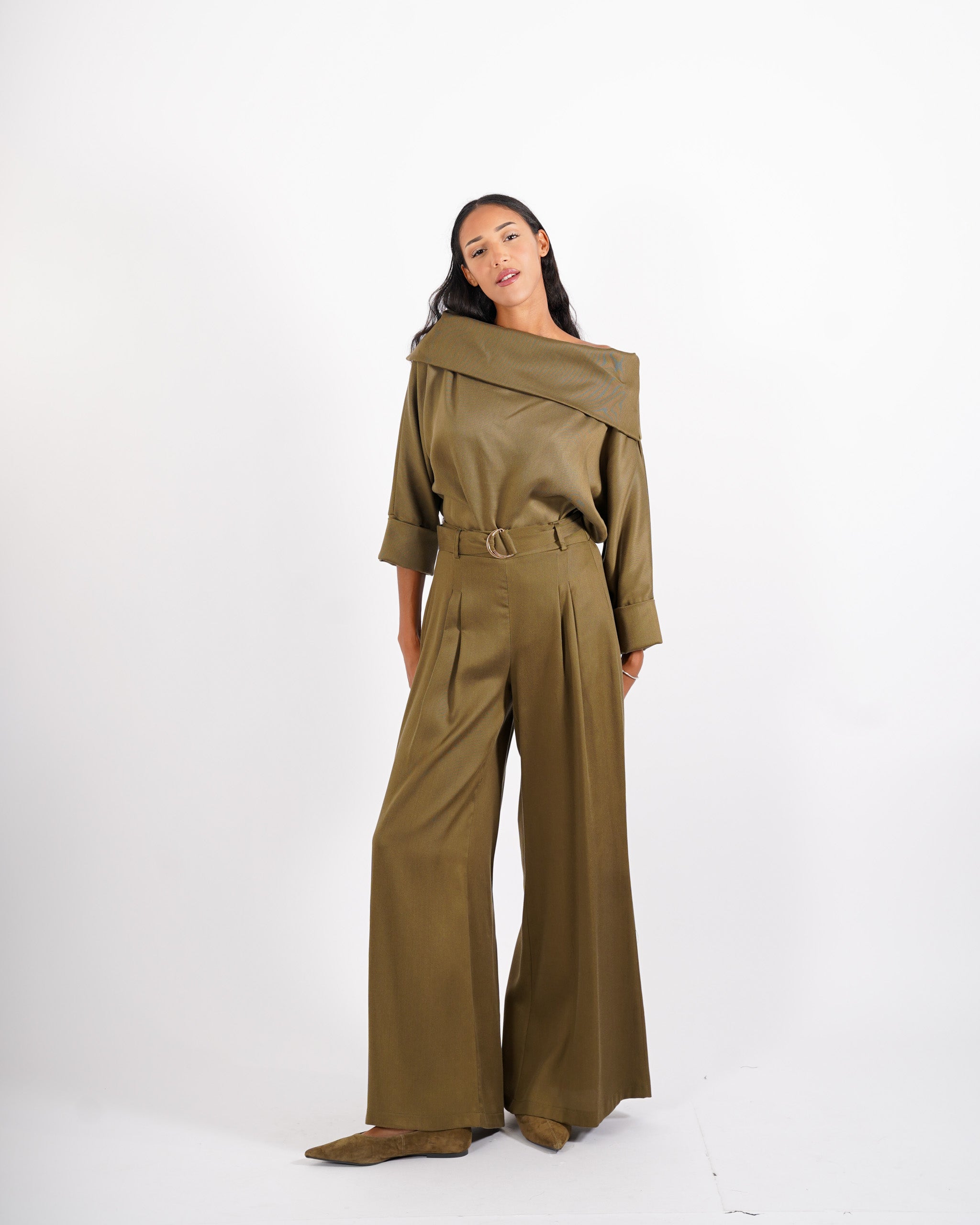 Pantaloni con cintura e pence - Alleanza
