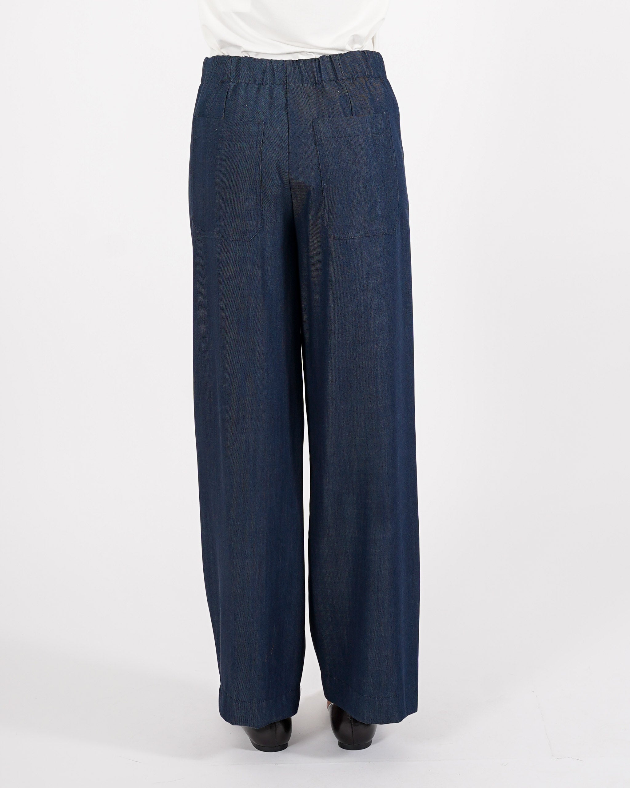 Jeans stretch gamba larga con vita regolare  - Agata