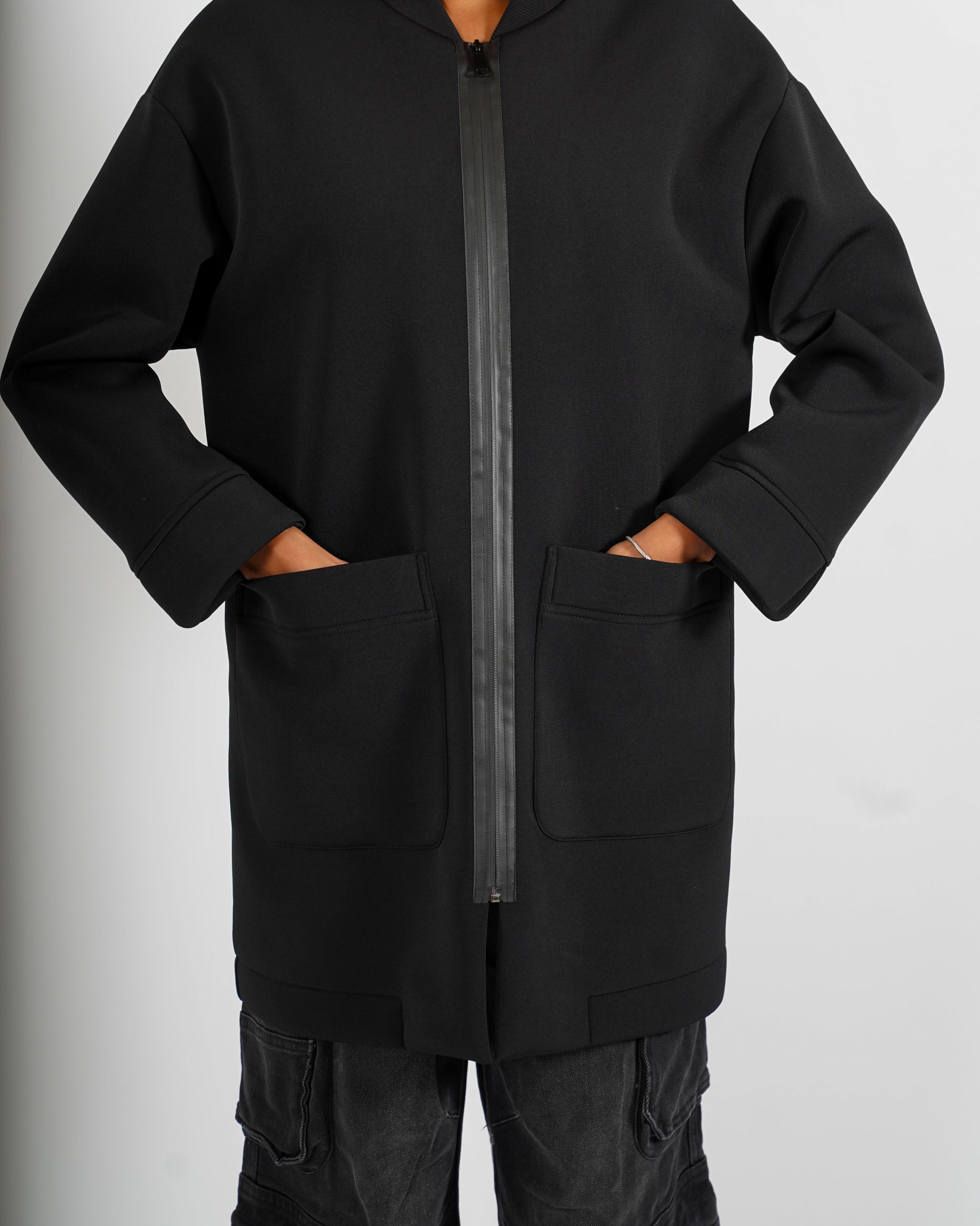 Cappotto 3/4 in tessuto neoprene - Petula