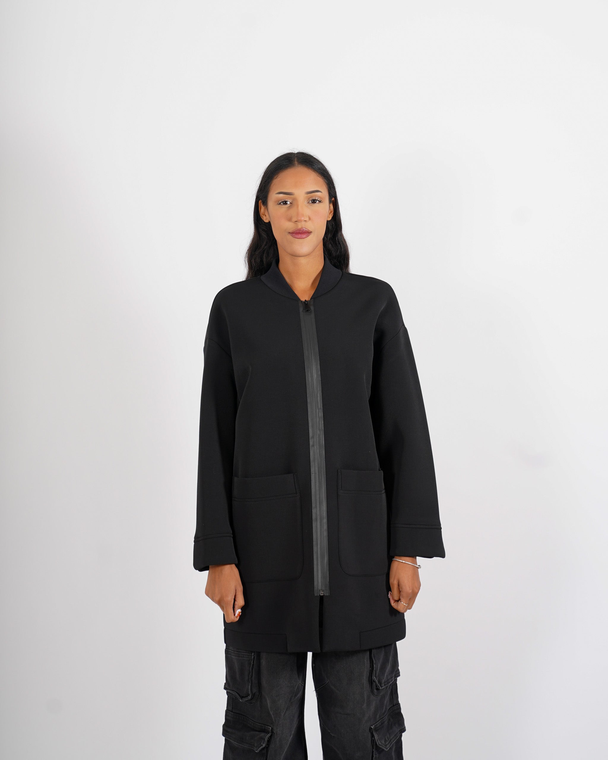 Cappotto 3/4 in tessuto neoprene - Petula