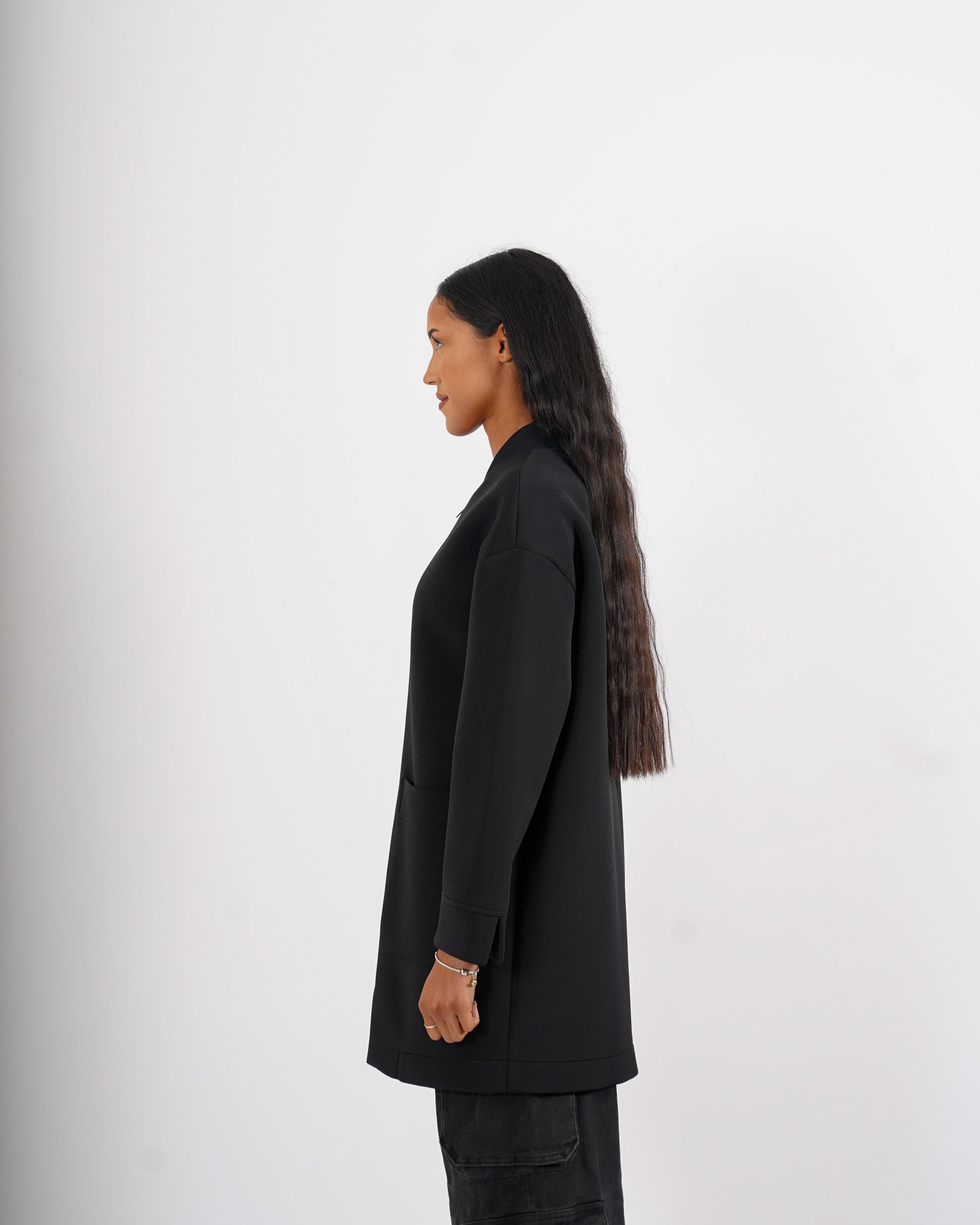 Cappotto 3/4 in tessuto neoprene - Petula