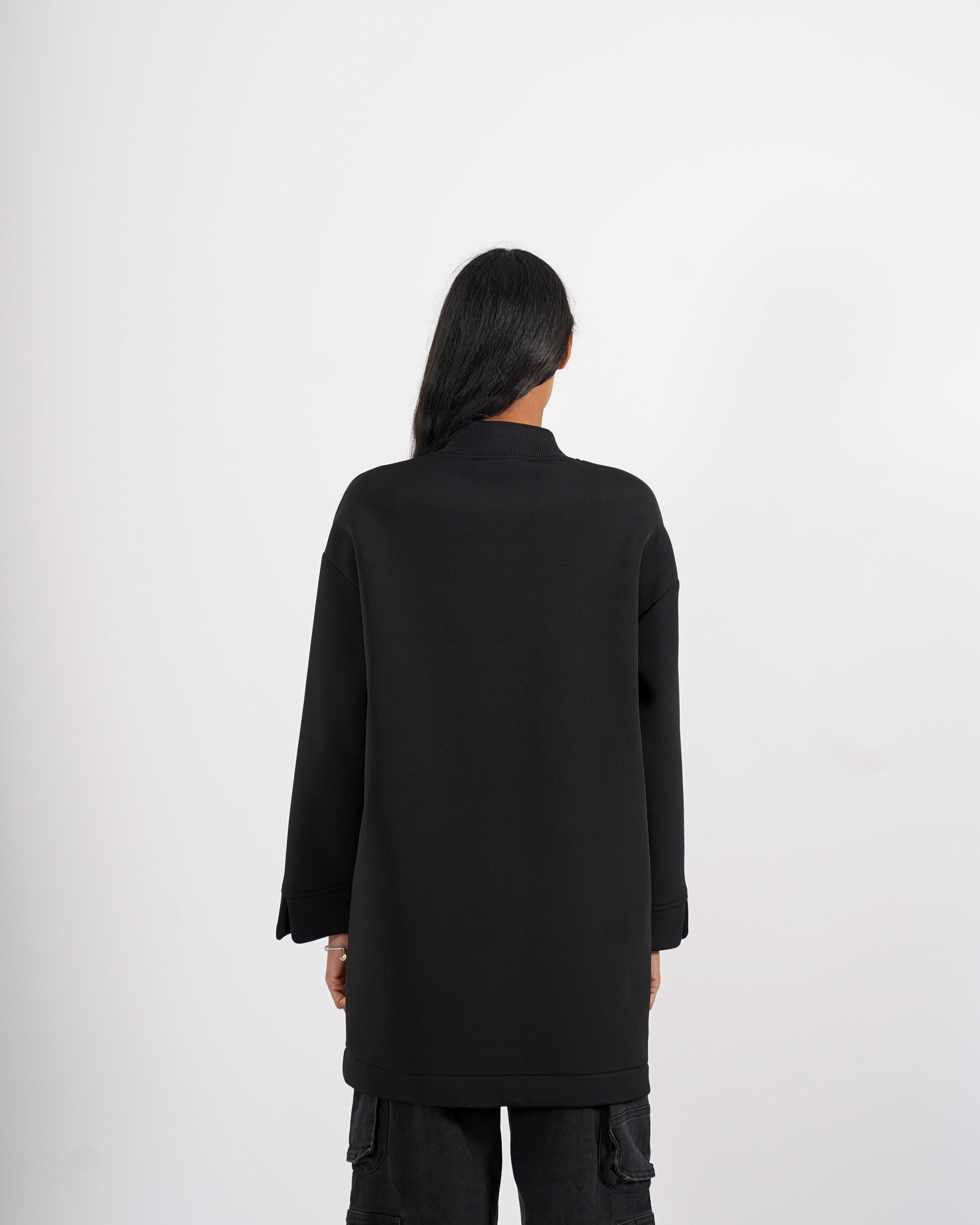 Cappotto 3/4 in tessuto neoprene - Petula