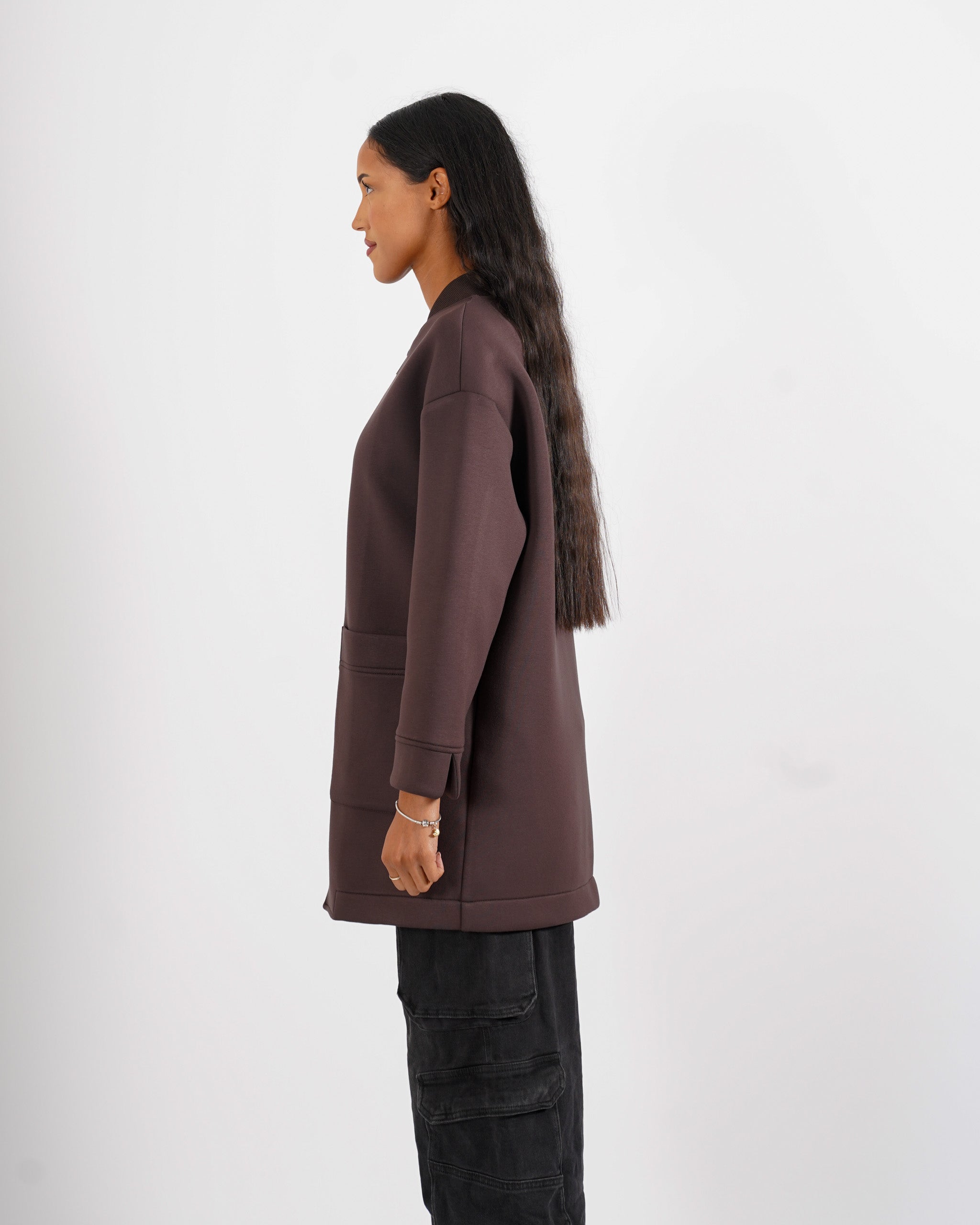 Cappotto 3/4 in tessuto neoprene - Petula