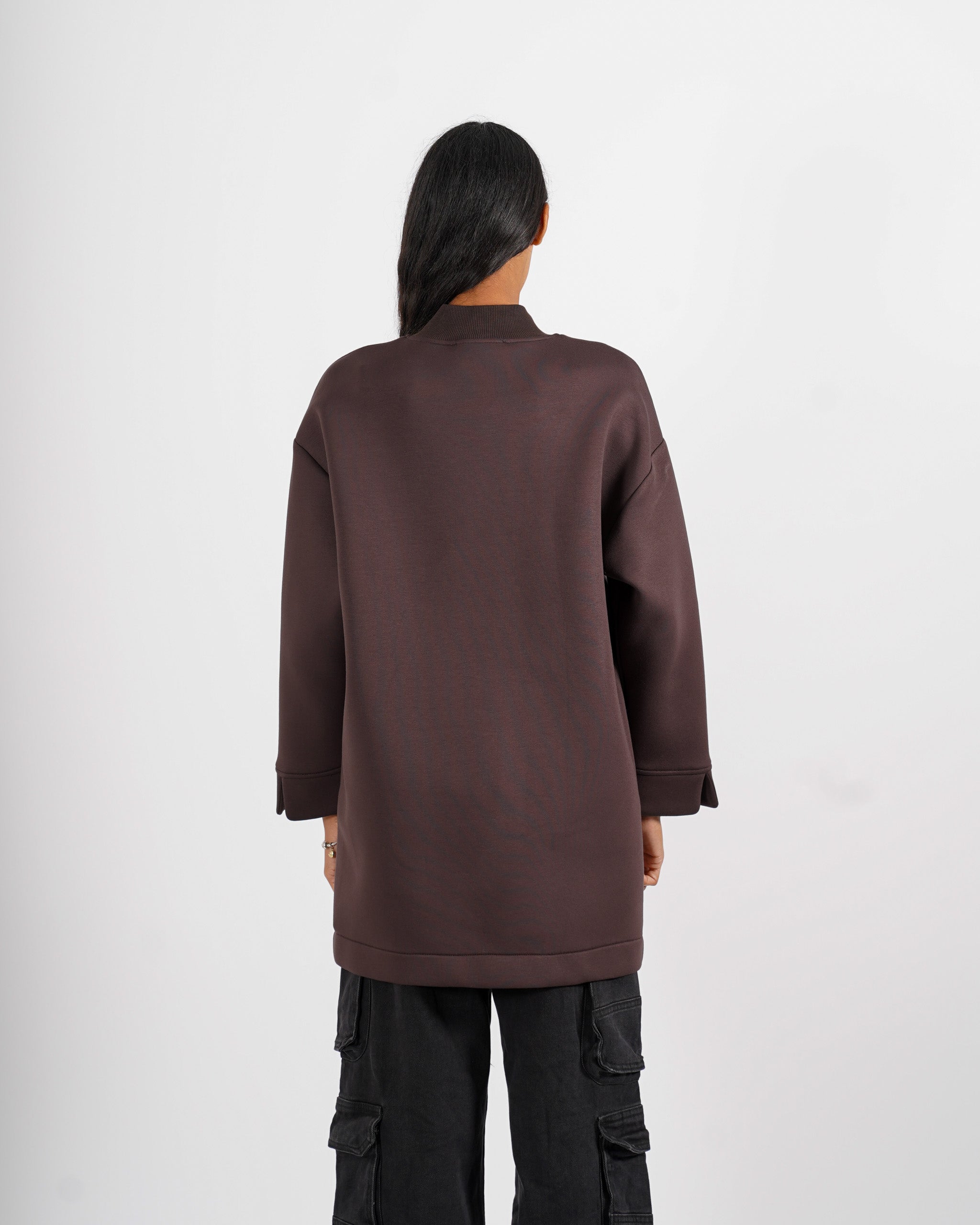 Cappotto 3/4 in tessuto neoprene - Petula