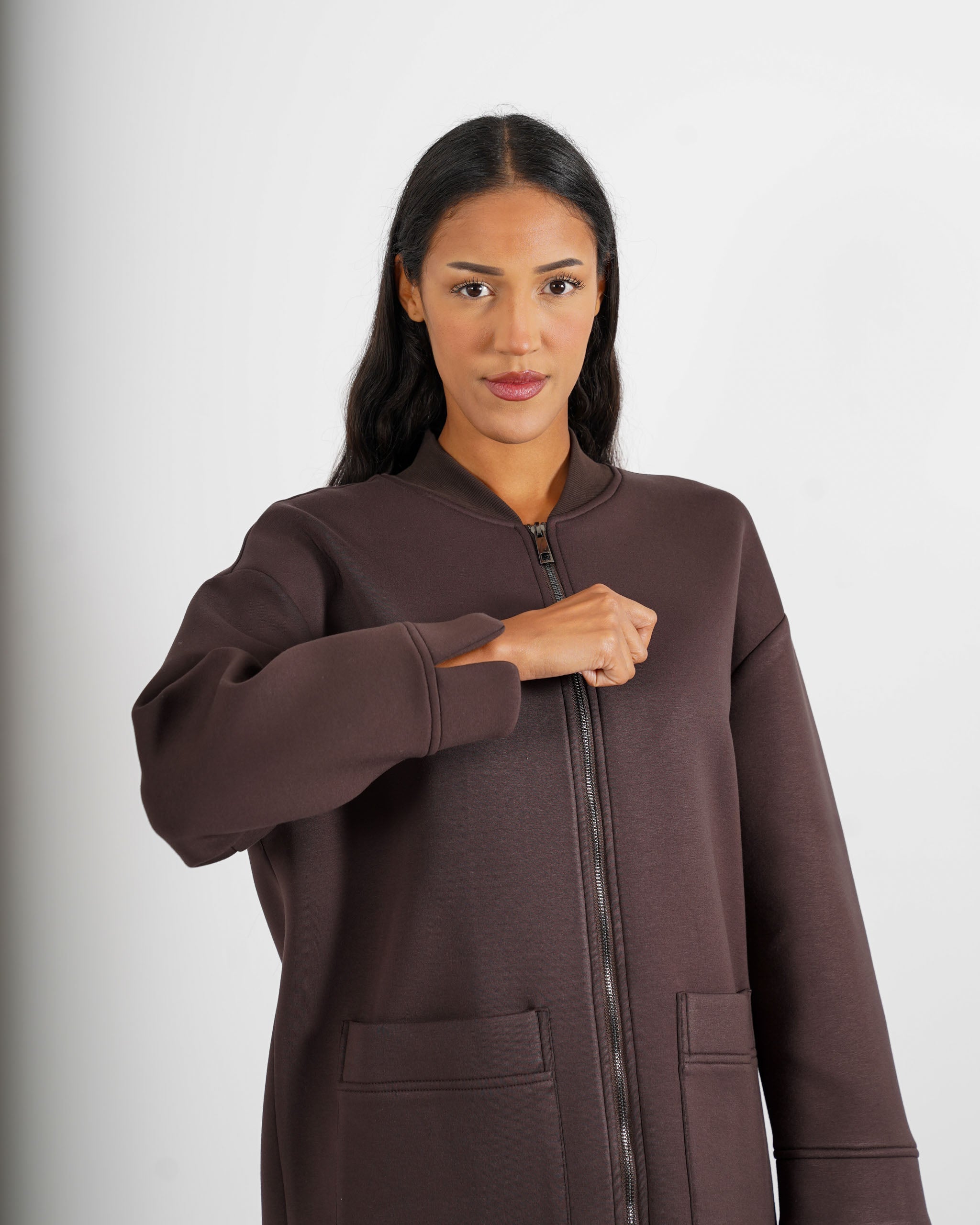 Cappotto 3/4 in tessuto neoprene - Petula