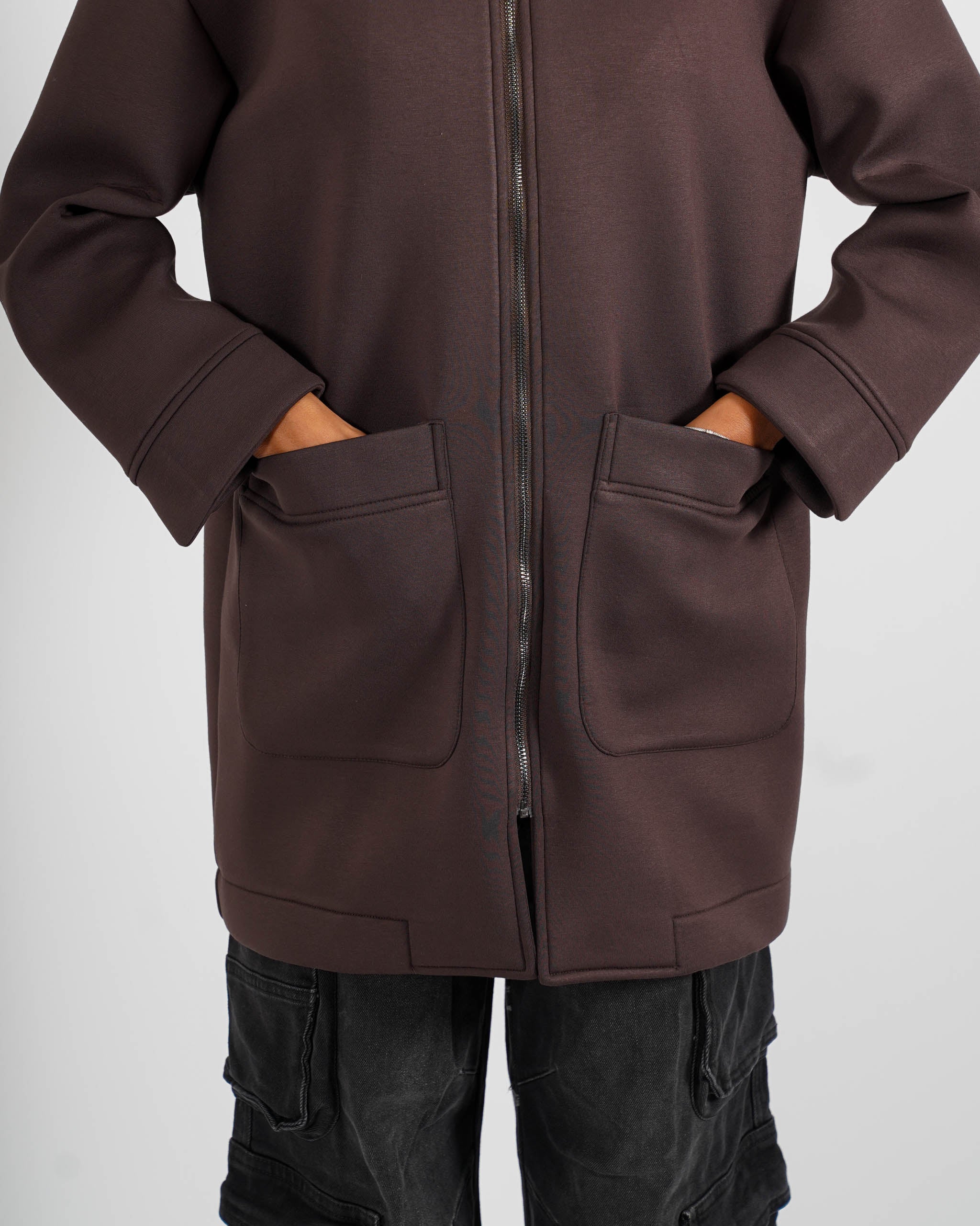 Cappotto 3/4 in tessuto neoprene - Petula