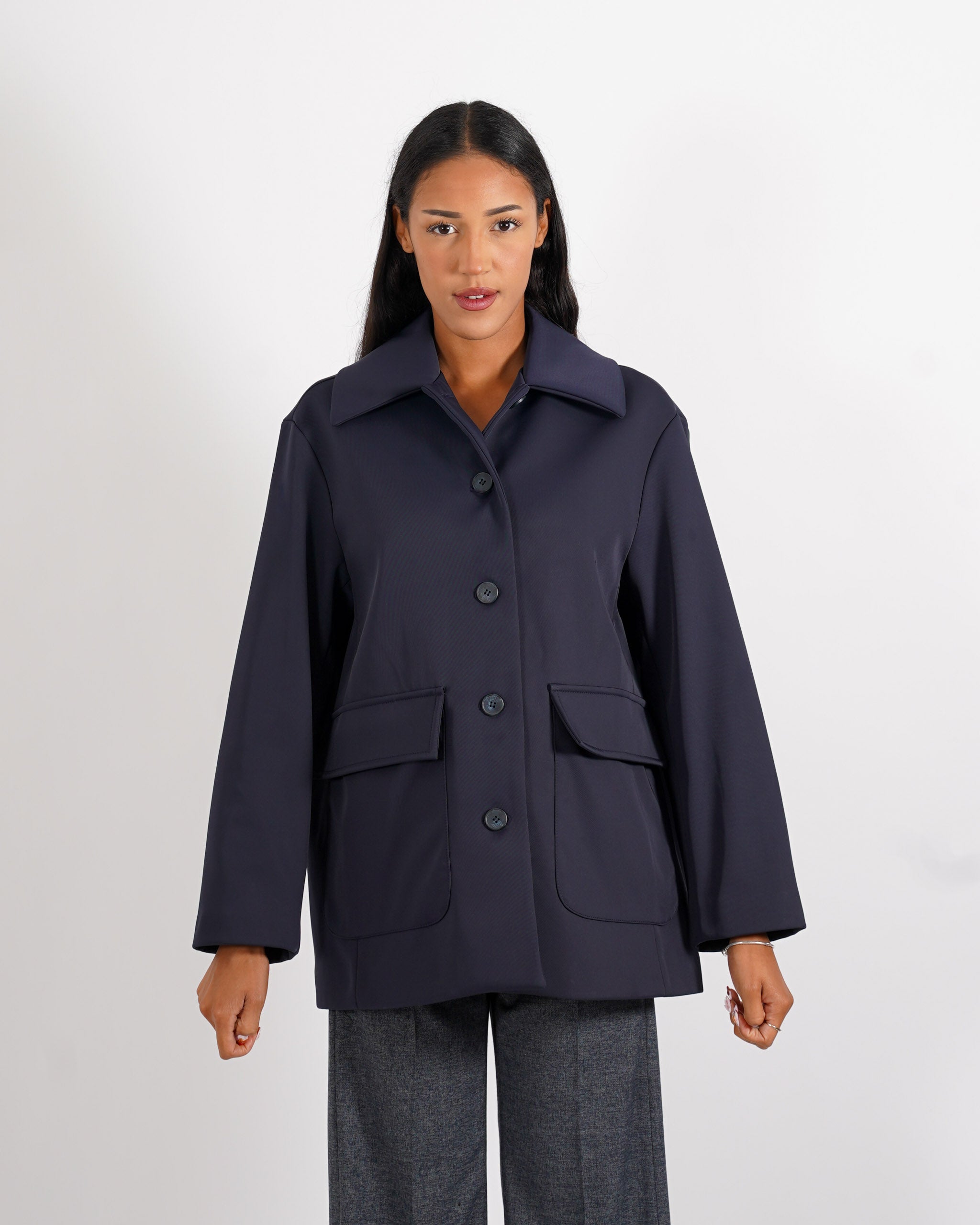 Giacca monopetto in tessuto nylon leggero - Donelle
