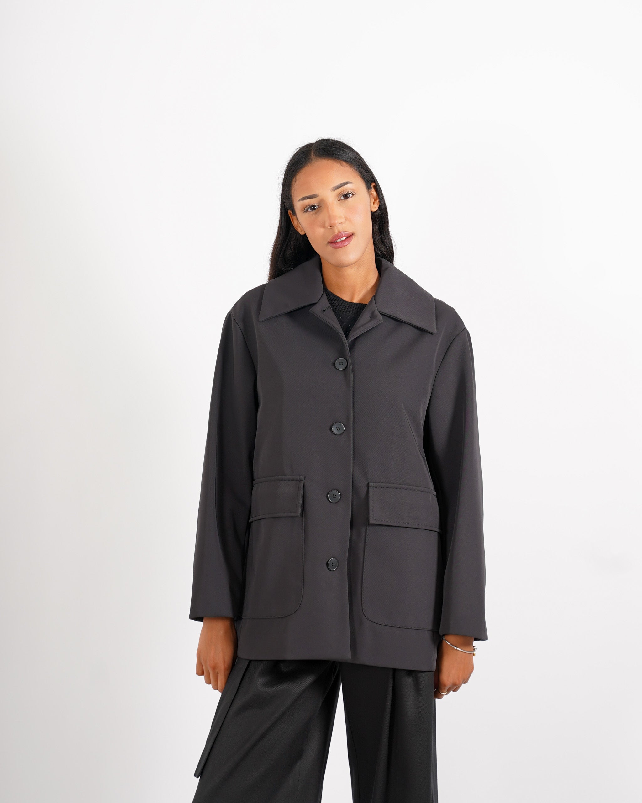 Giacca monopetto in tessuto nylon leggero - Donelle