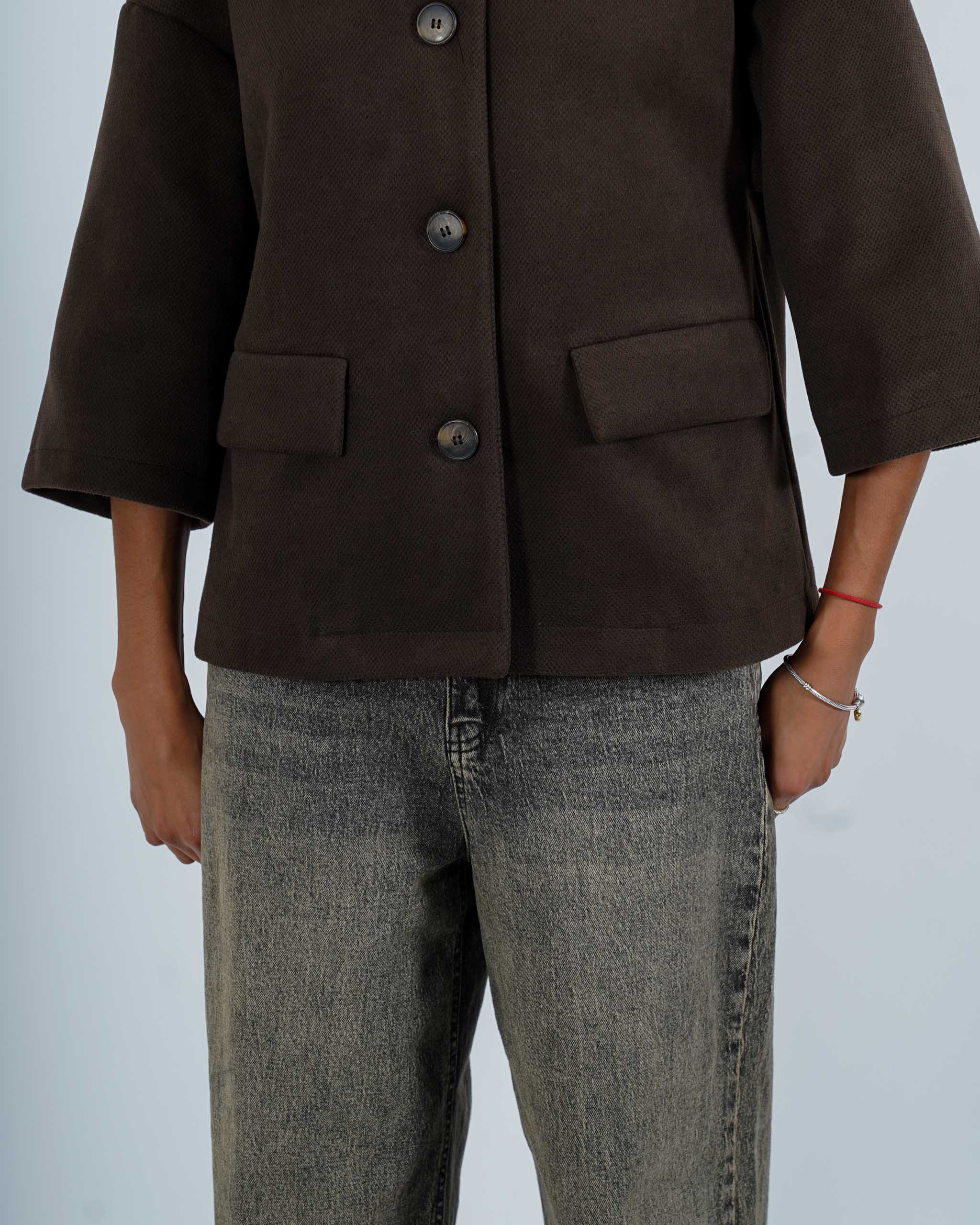 Caban con bottoni in mano lana - Caldaia