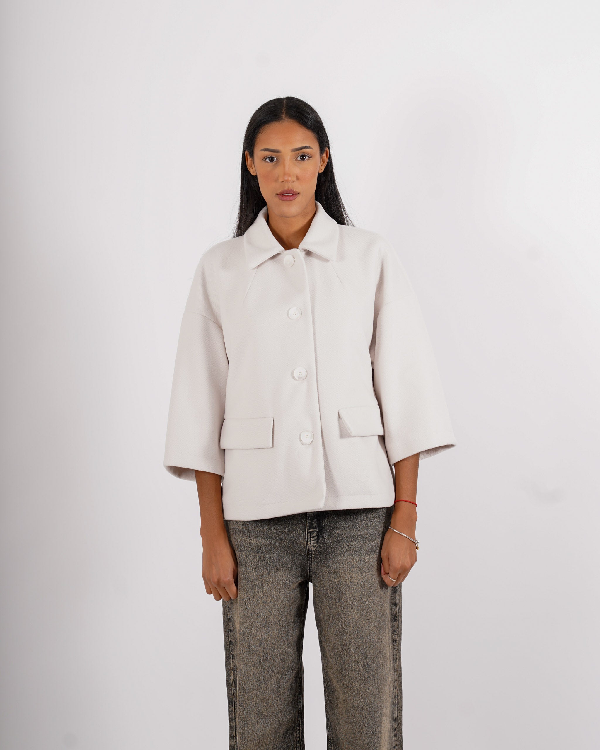 Caban con bottoni in mano lana - Caldaia