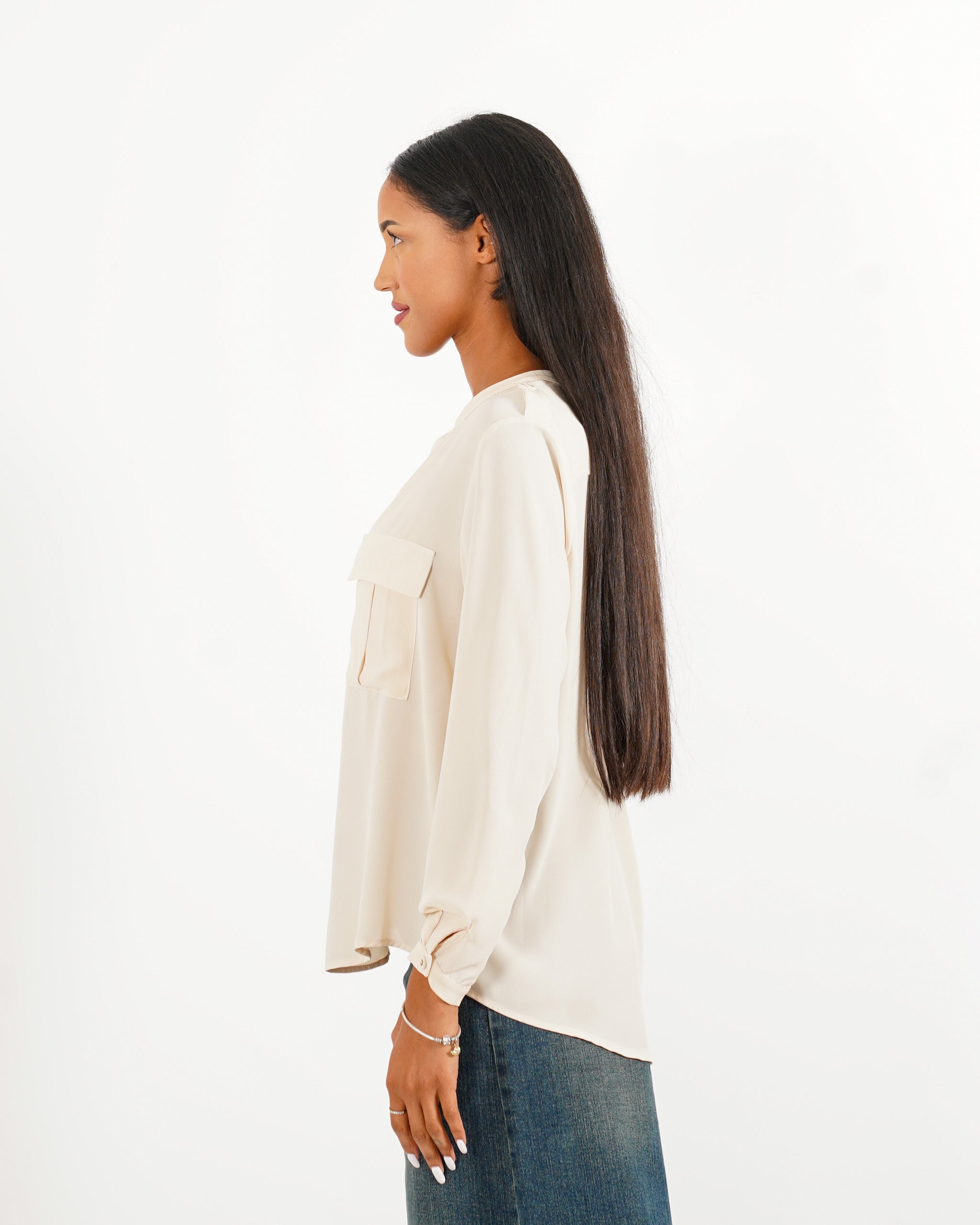 Blusa con tache frontali - Galatea