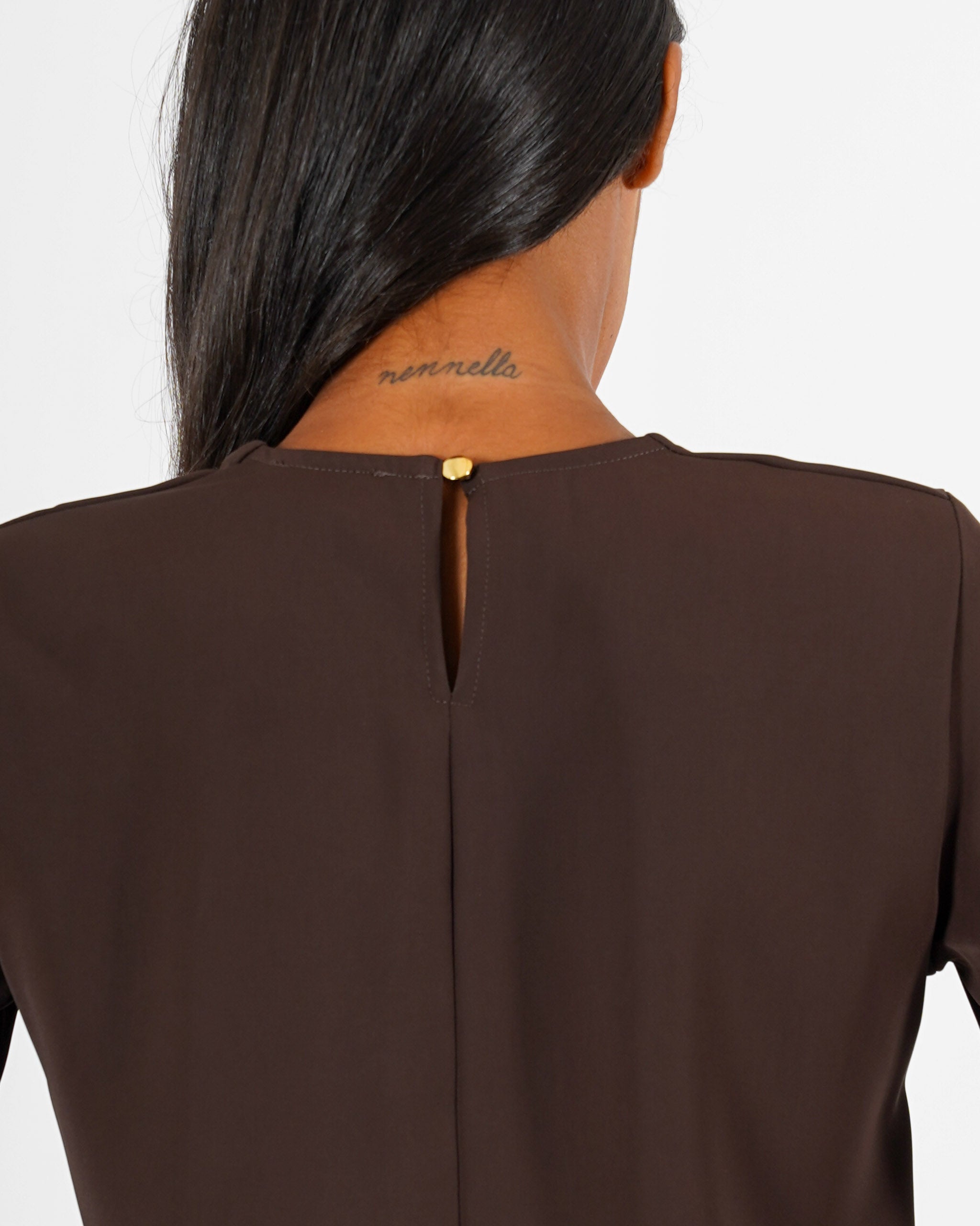 Blusa scollo a v con dettaglio oro - Cleopatra