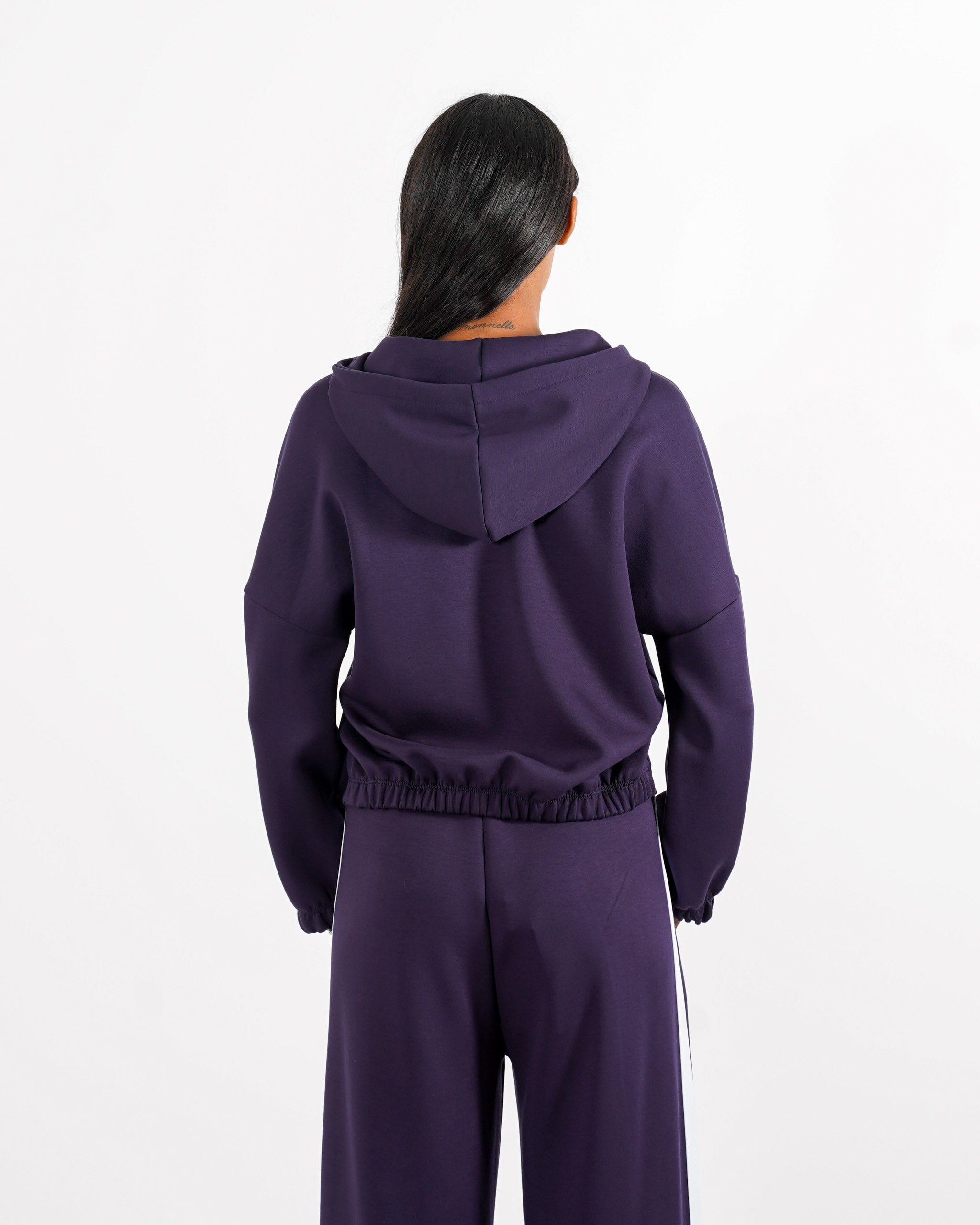 Felpa con cappuccio e profili in contrasto - Mimma - Hope Fashion