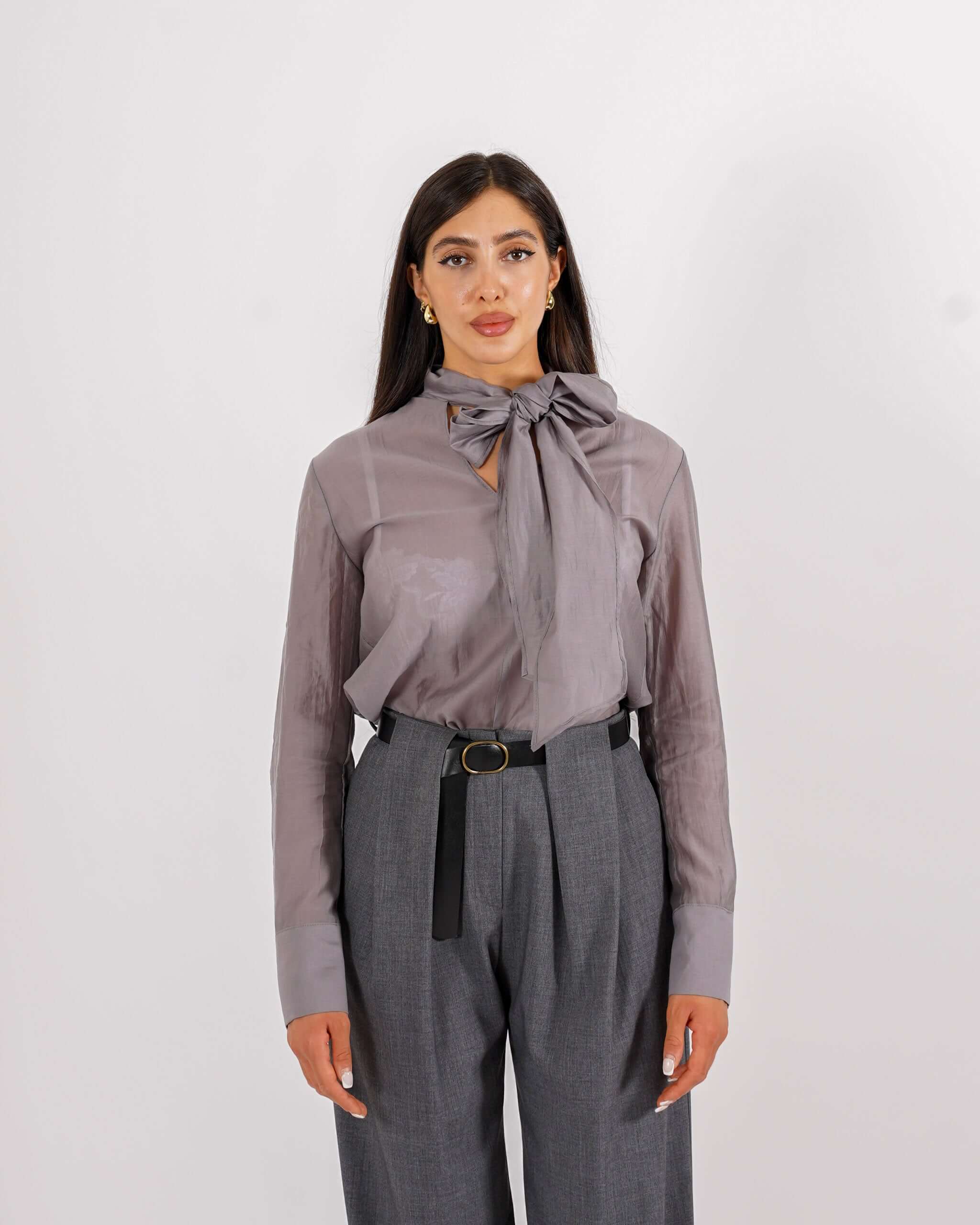Blusa con chaboud e maniche lunghe - Dorotea
