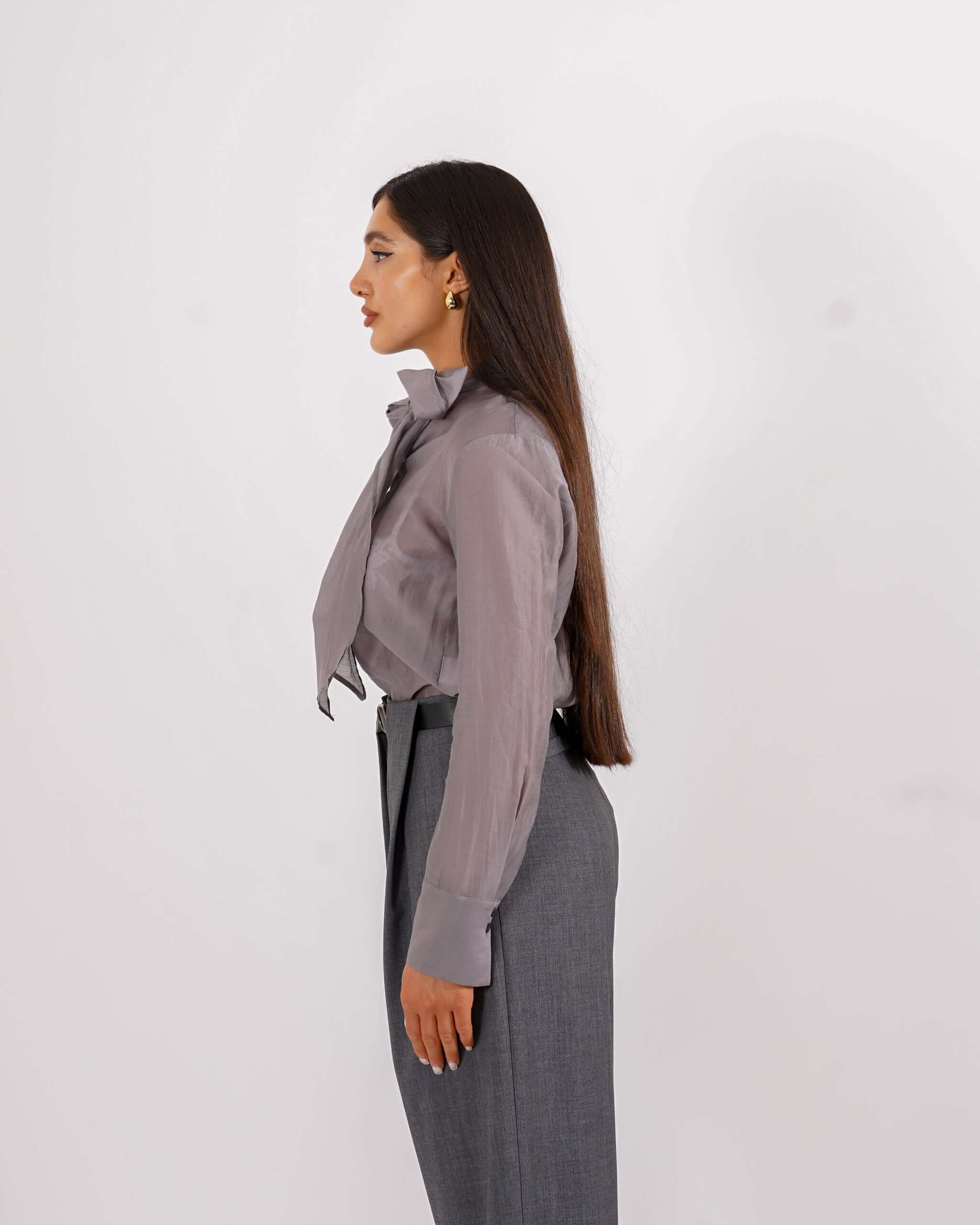 Blusa con chaboud e maniche lunghe - Dorotea