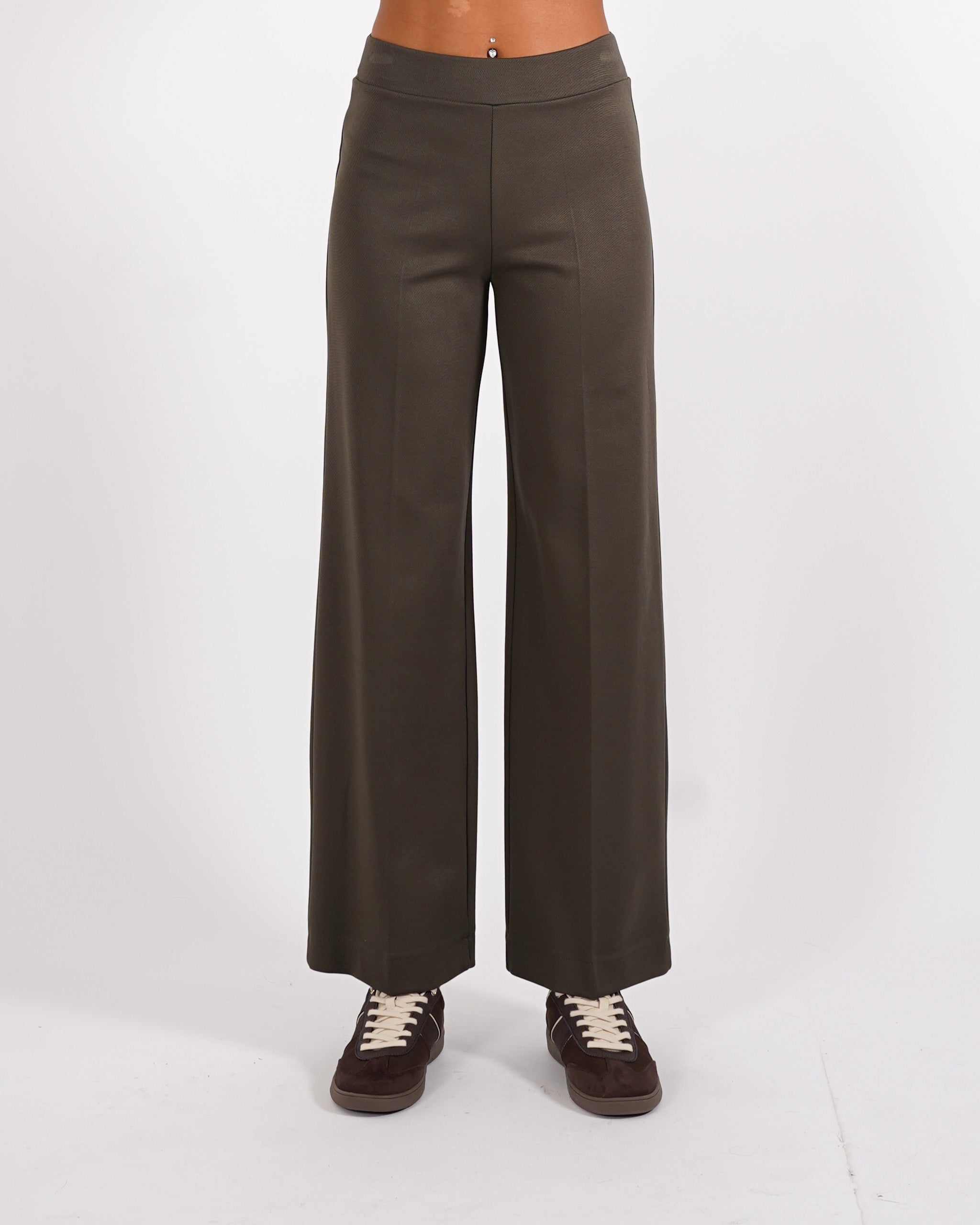 Pantaloni cropped in tessuto diagonale - Durango