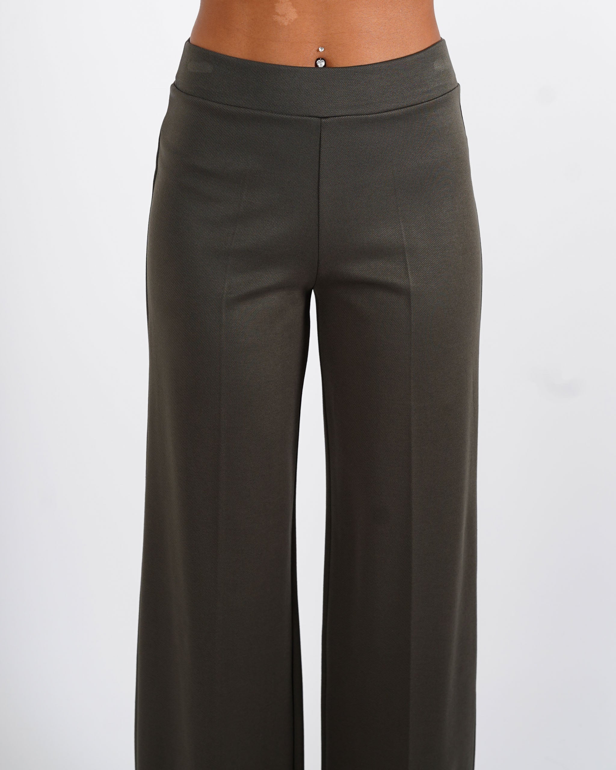 Pantaloni cropped in tessuto diagonale - Durango