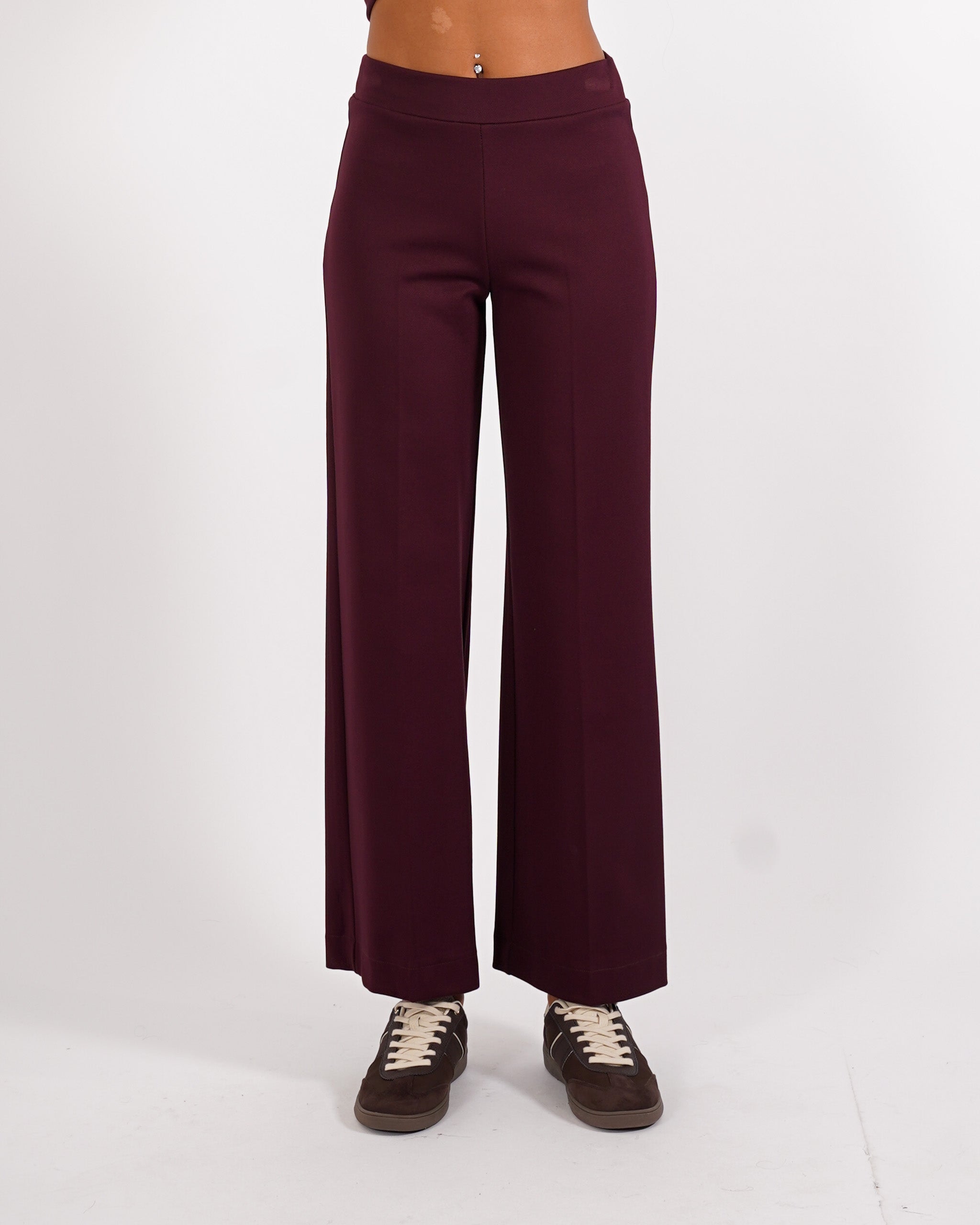 Pantaloni cropped in tessuto diagonale - Durango