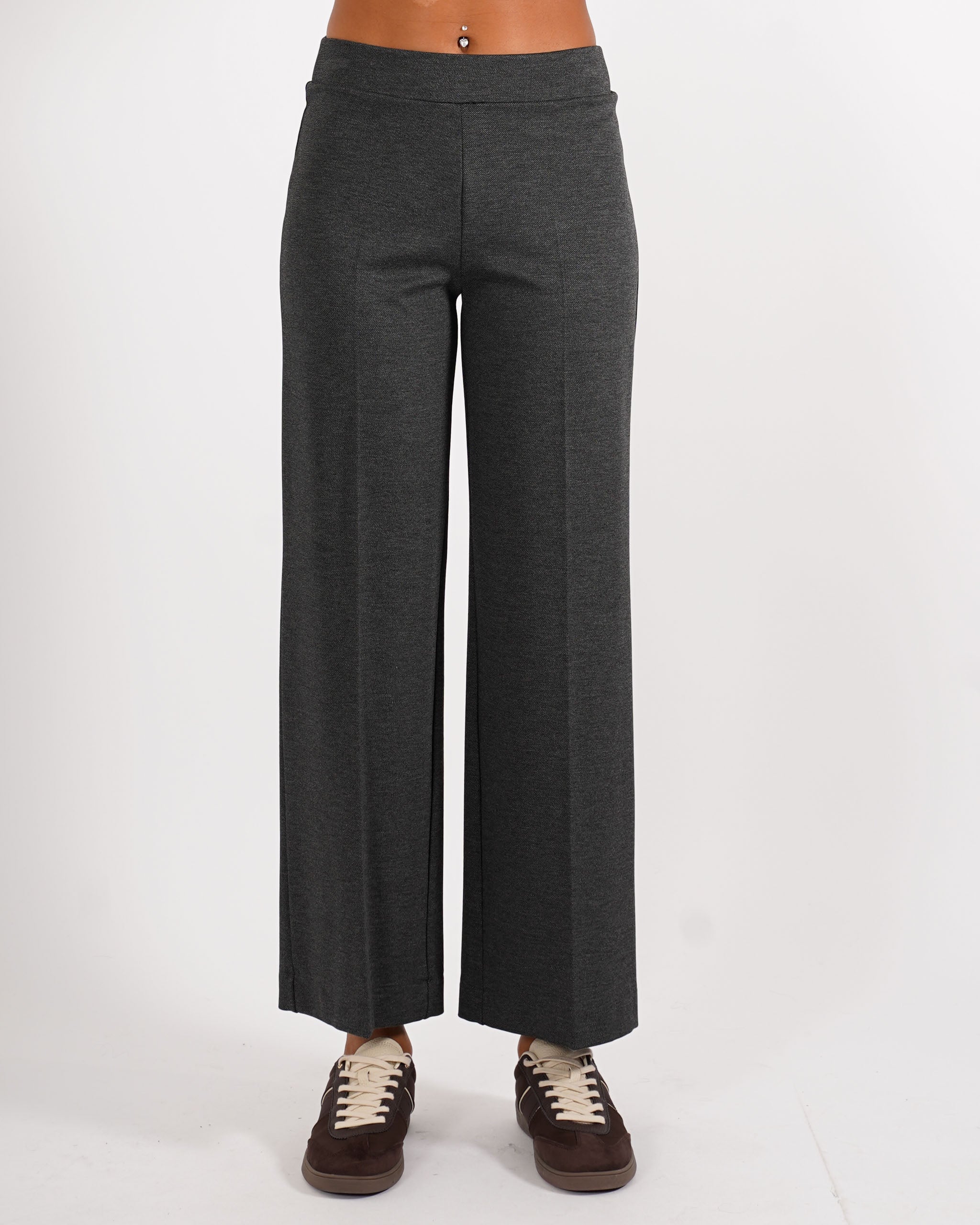 Pantaloni cropped in tessuto diagonale - Durango