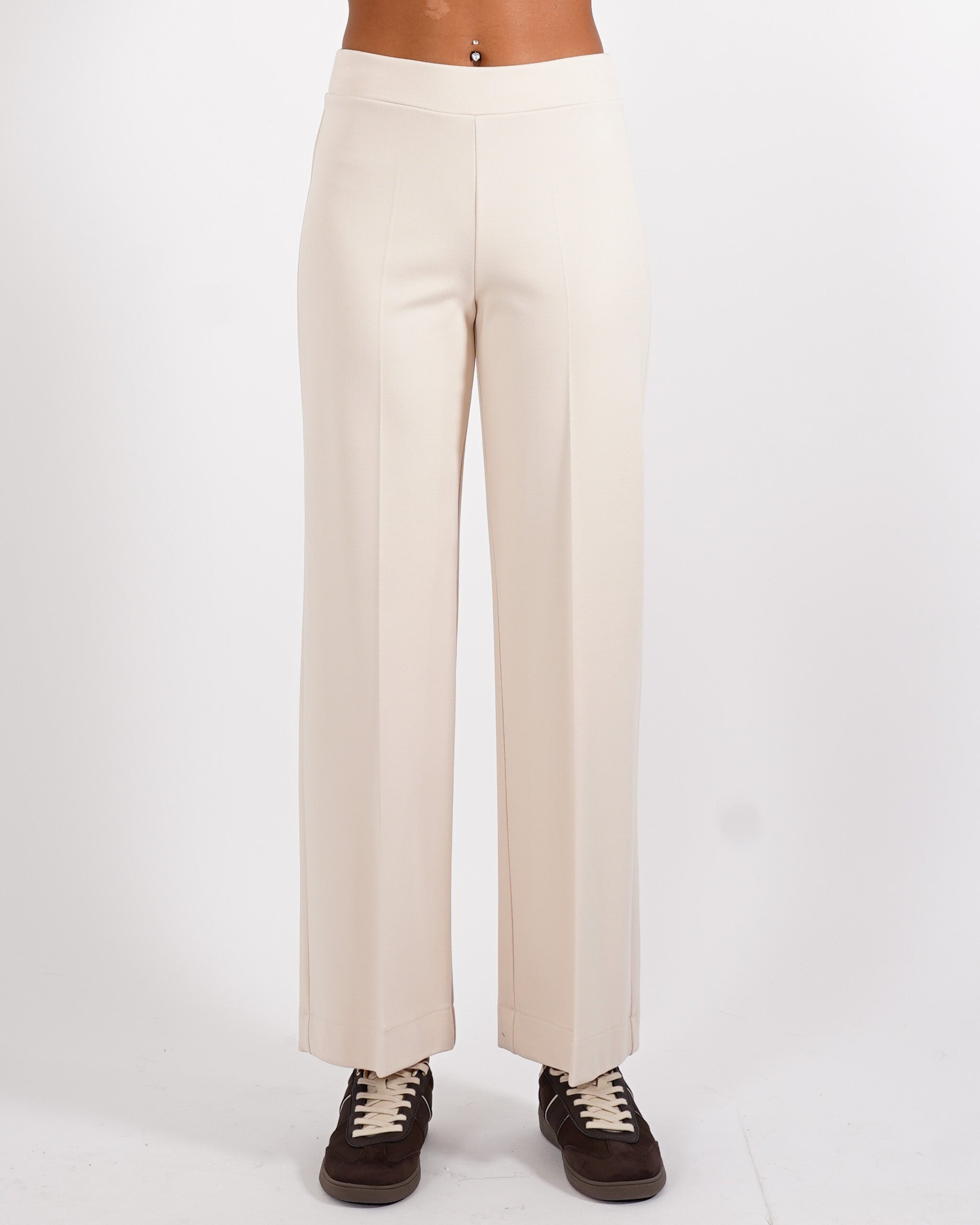 Pantaloni cropped in tessuto diagonale - Durango