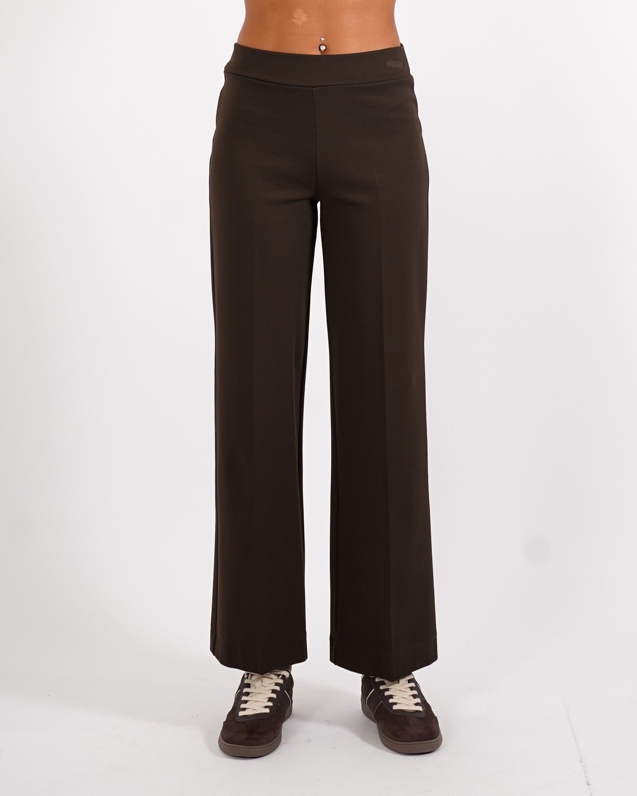 Pantaloni cropped in tessuto diagonale - Durango