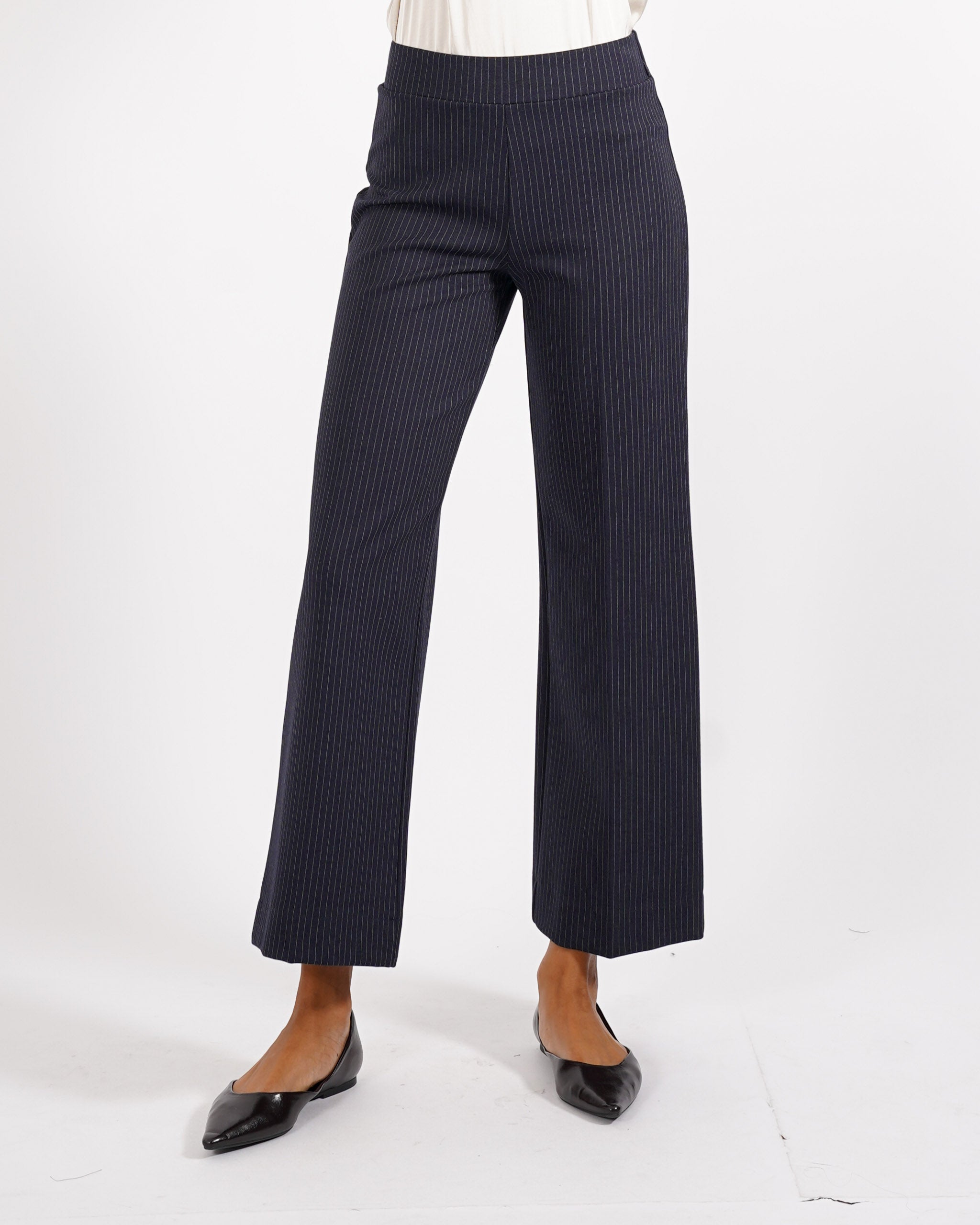 Pantaloni cropped in punto stoffa gessati - Durango