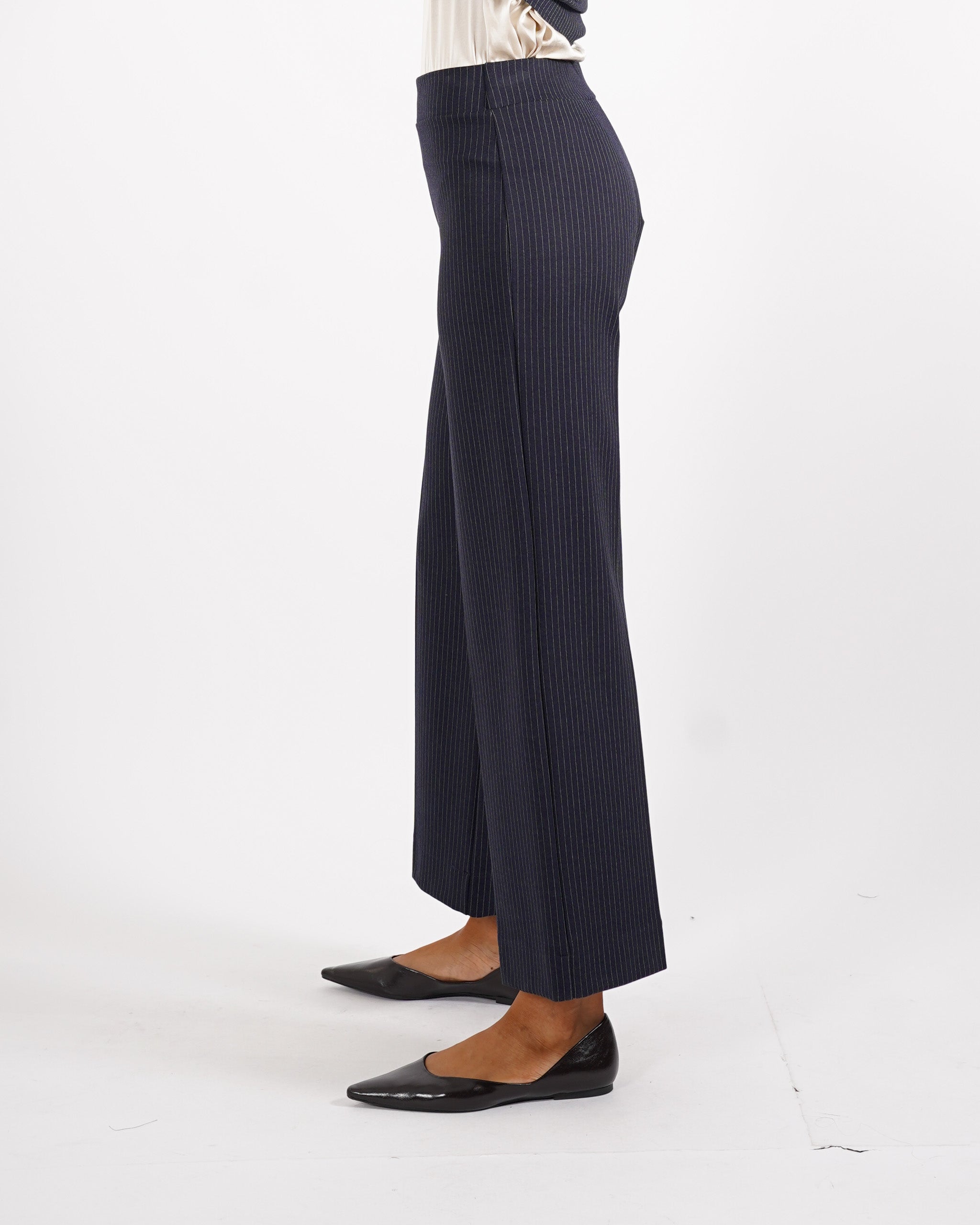 Pantaloni cropped in punto stoffa gessati - Durango