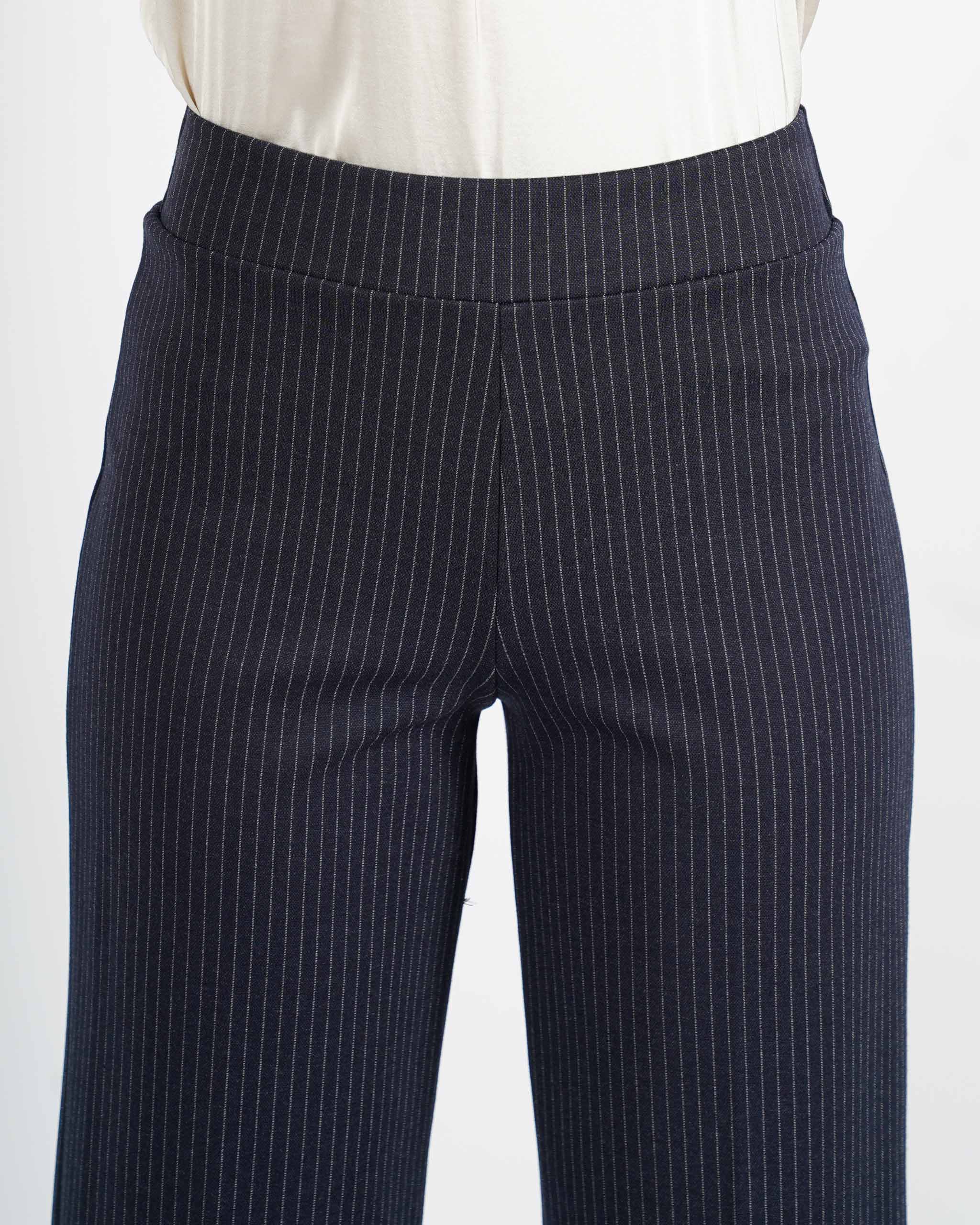 Pantaloni cropped in punto stoffa gessati - Durango