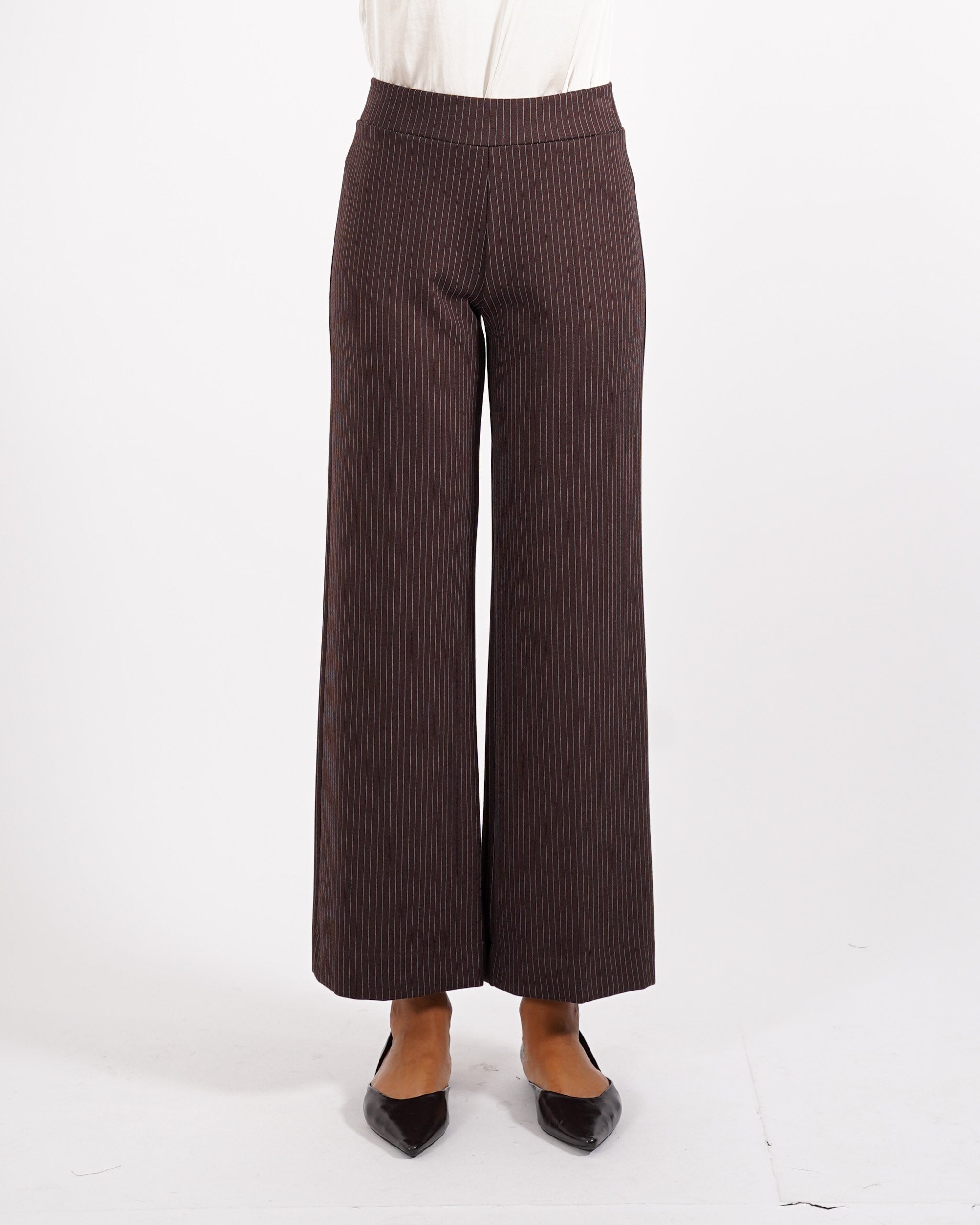 Pantaloni cropped in punto stoffa gessati - Durango