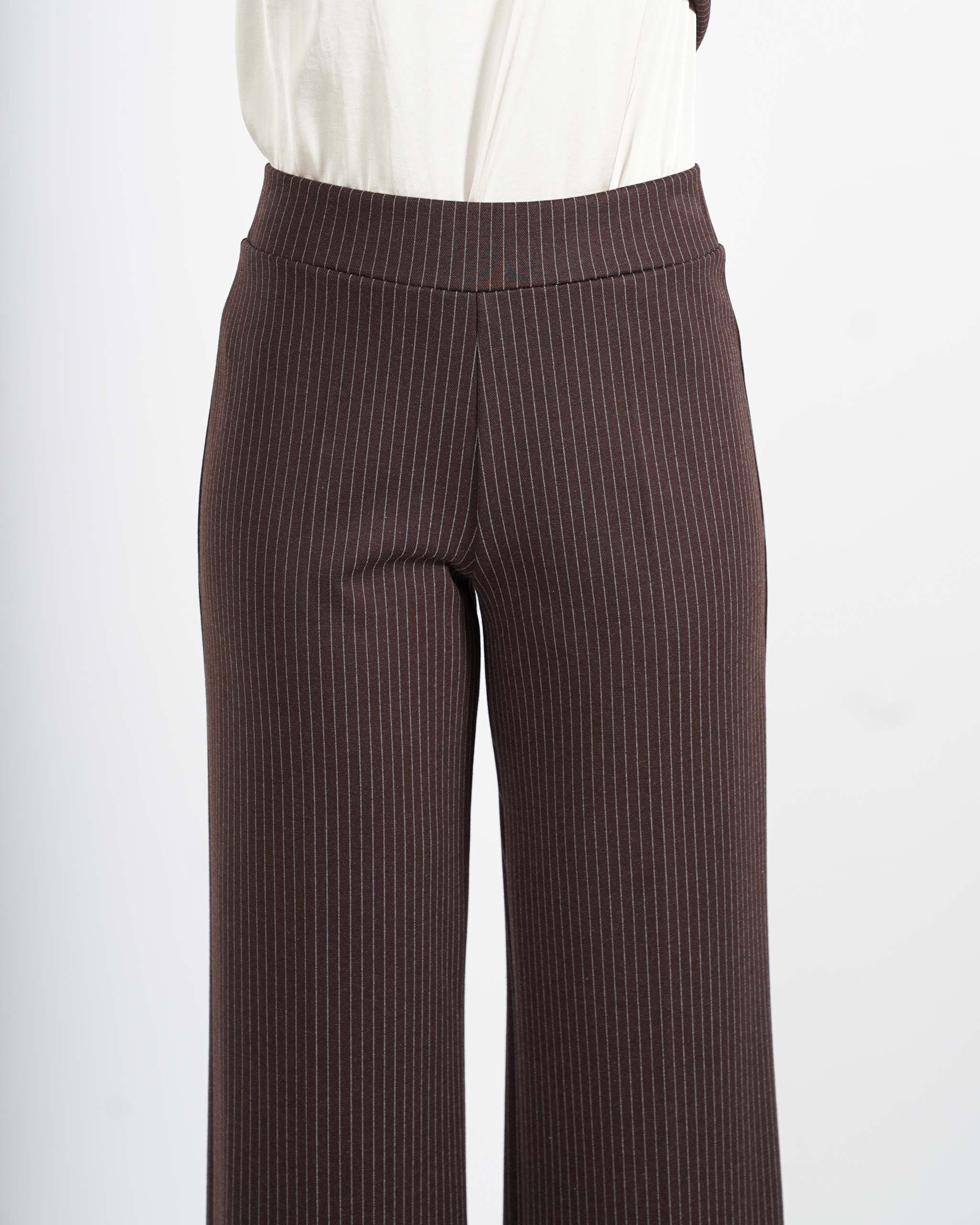 Pantaloni cropped in punto stoffa gessati - Durango